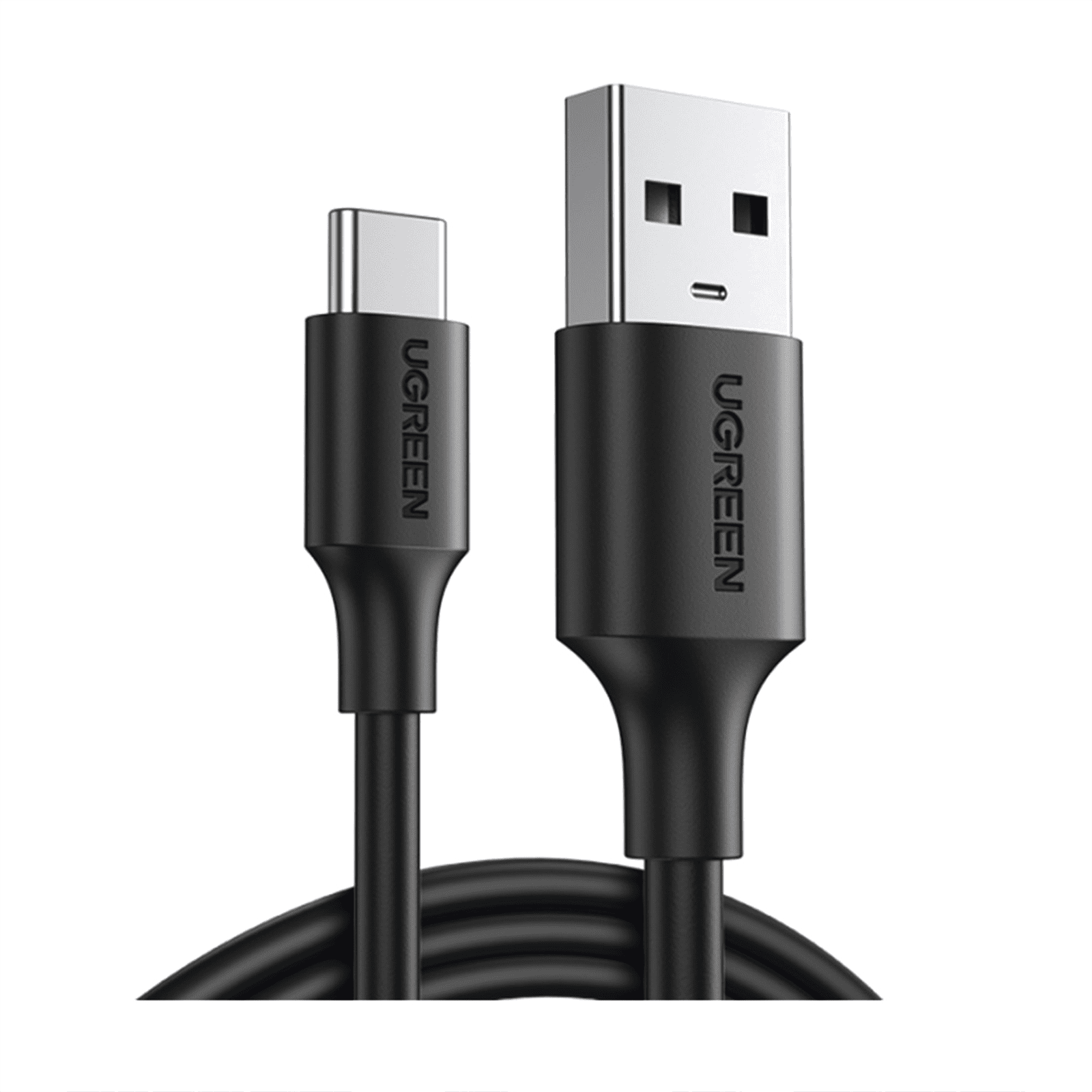 Cable USB-A 2.0 a USB-C | 1 Metro | Carga y Sincronización de Datos | Protección Integrada | Duradero y Flexible| Caja ABS | Cubierta de TPE | Color Negro. 60116 - UGREEN