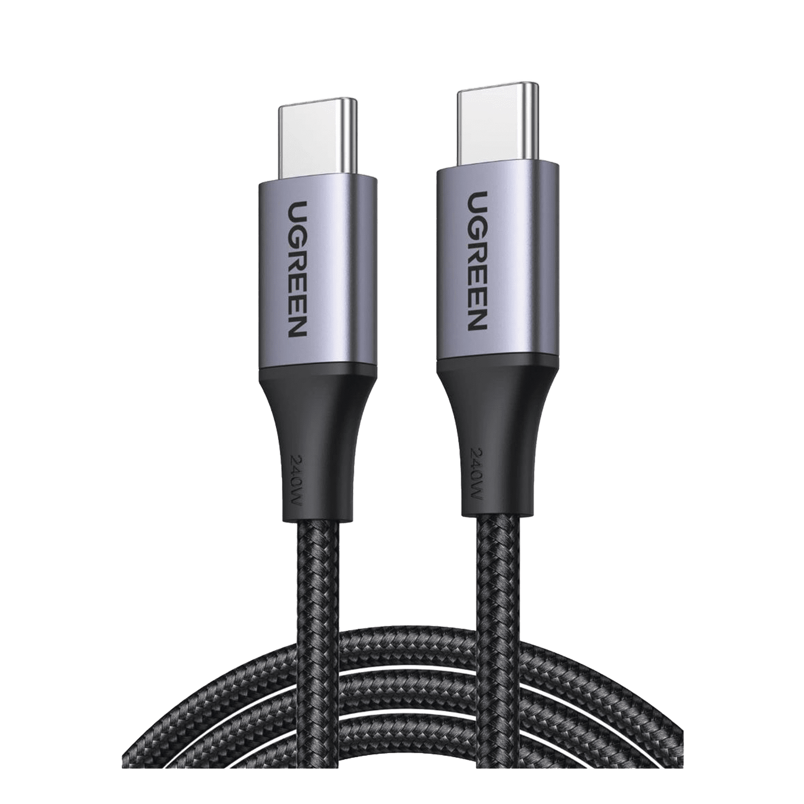 Cable USB-C a USB-C | 2 Metros | Potencia de Carga 240W | 48V/5A | PD3.1 /3.0 | 480 Mbps | Chip E-Market | Carcasa de Aluminio | Nylon Trenzado. 90440 - UGREEN