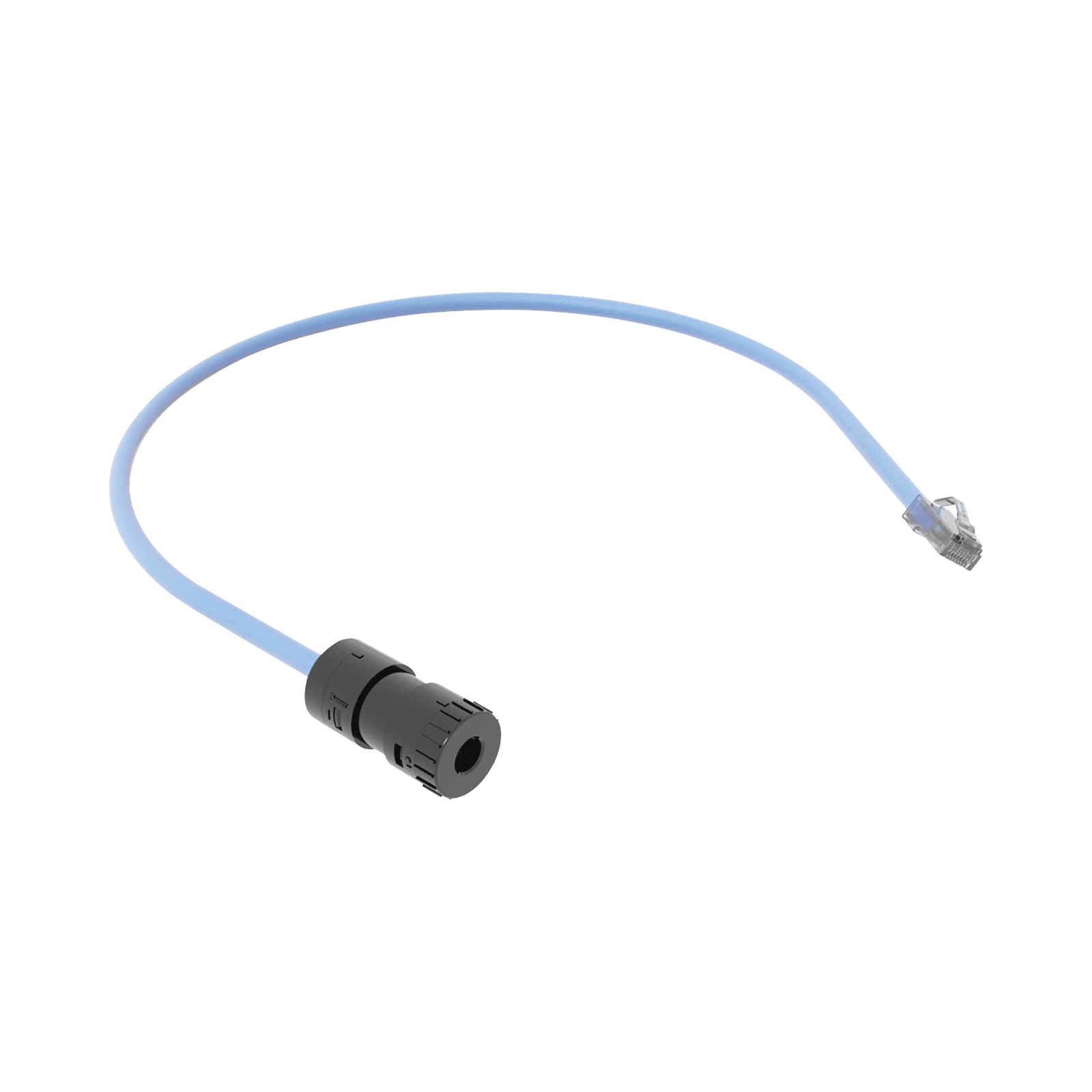 Cable de Conexión en Campo Jack a Plug RJ45, Categoría 6A, CMP (Plenum), 0.5 Metros, Color Azul FC-ICCP0.5MBU - PANDUIT