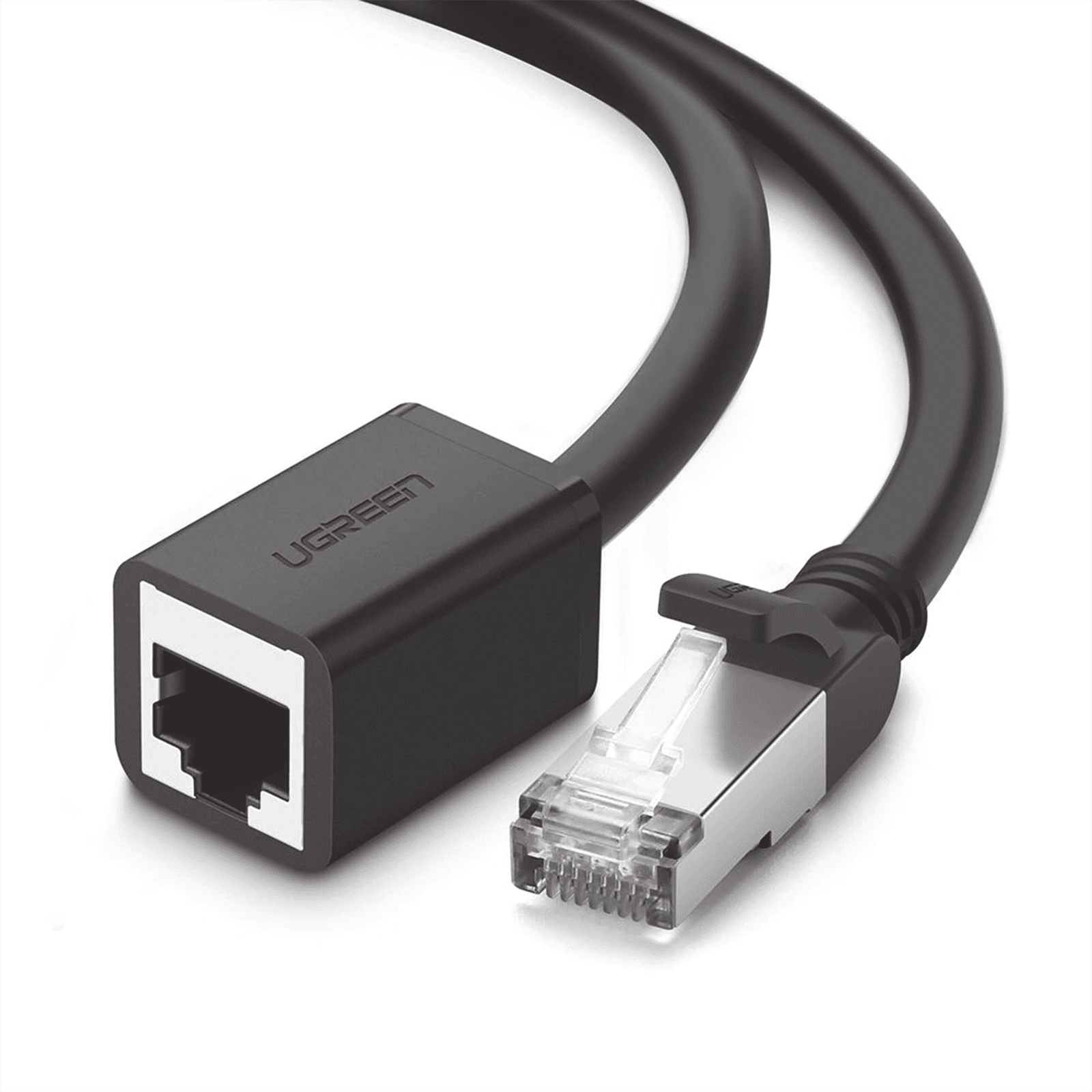 Cable de Extensión Cat6 RJ45 F/UTP / Macho a Hembra / 3m / Método de conexión 568B / Velocidad de transmisión 1000Mbps / Ancho de banda del canal 250MHz /Caja de Cobre / Negro 11282 - UGREEN