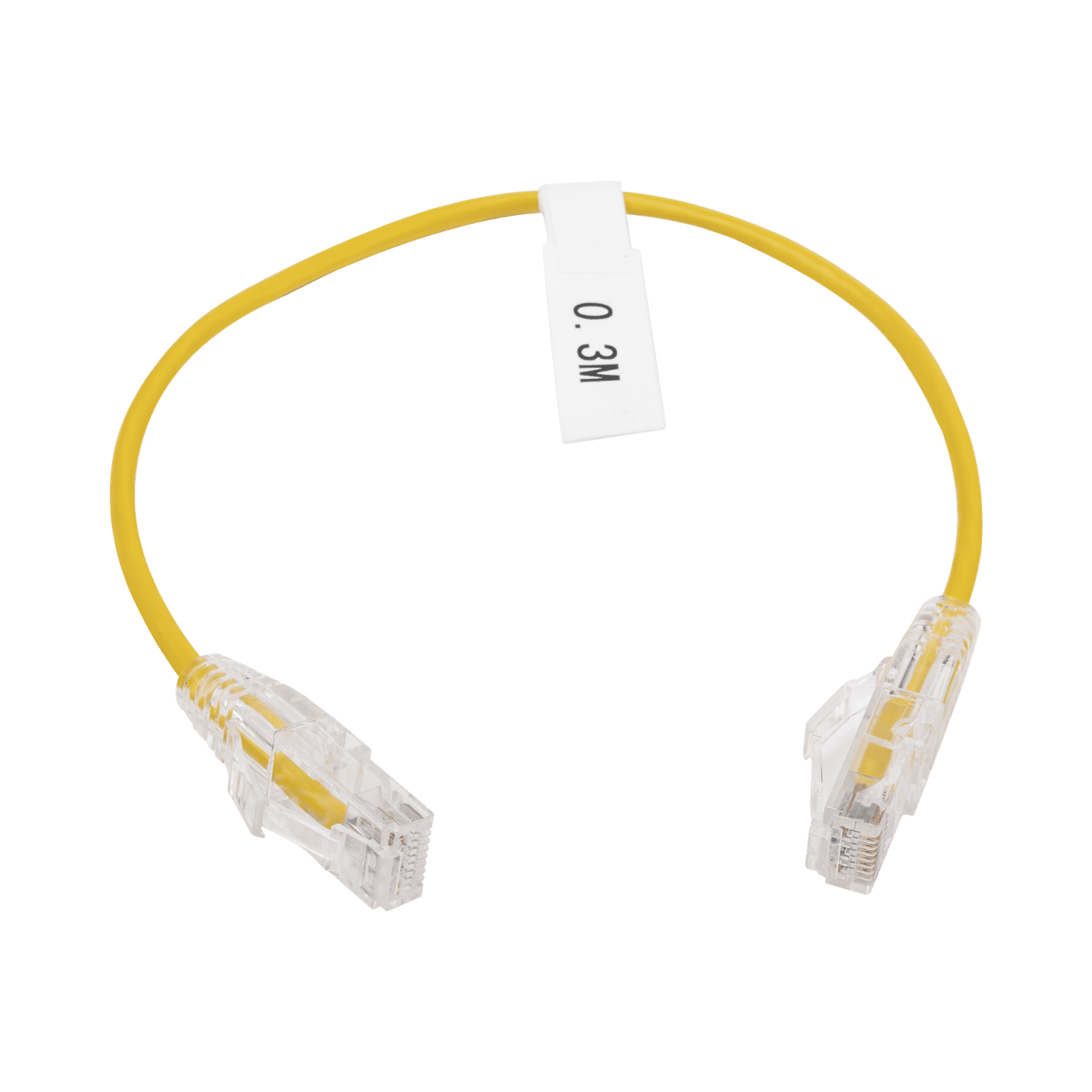 Cable de Parcheo Slim UTP Cat6 – 30 cm Amarillo Diámetro Reducido (28 AWG) LP-UT6-030-YE28 - LINKEDPRO BY EPCOM