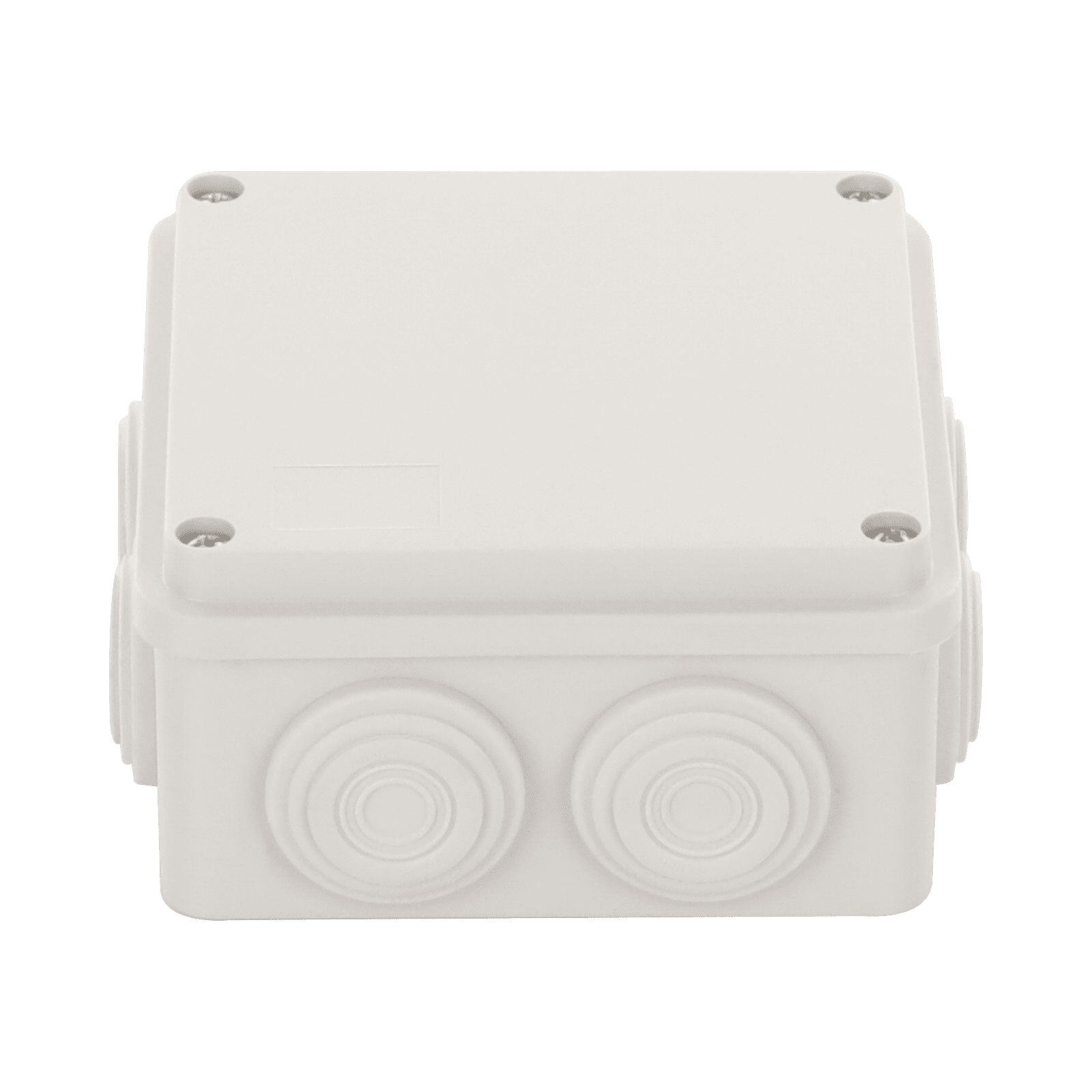 Caja Derivación-Conexión de Plástico (100 X 100 X 54 mm) con 7 Glándulas de Goma. Para Instalaciones Comerciales, Residenciales e Industriales. Incluye Tornillería para su Tapa. PST-1010-ER - PRECISION