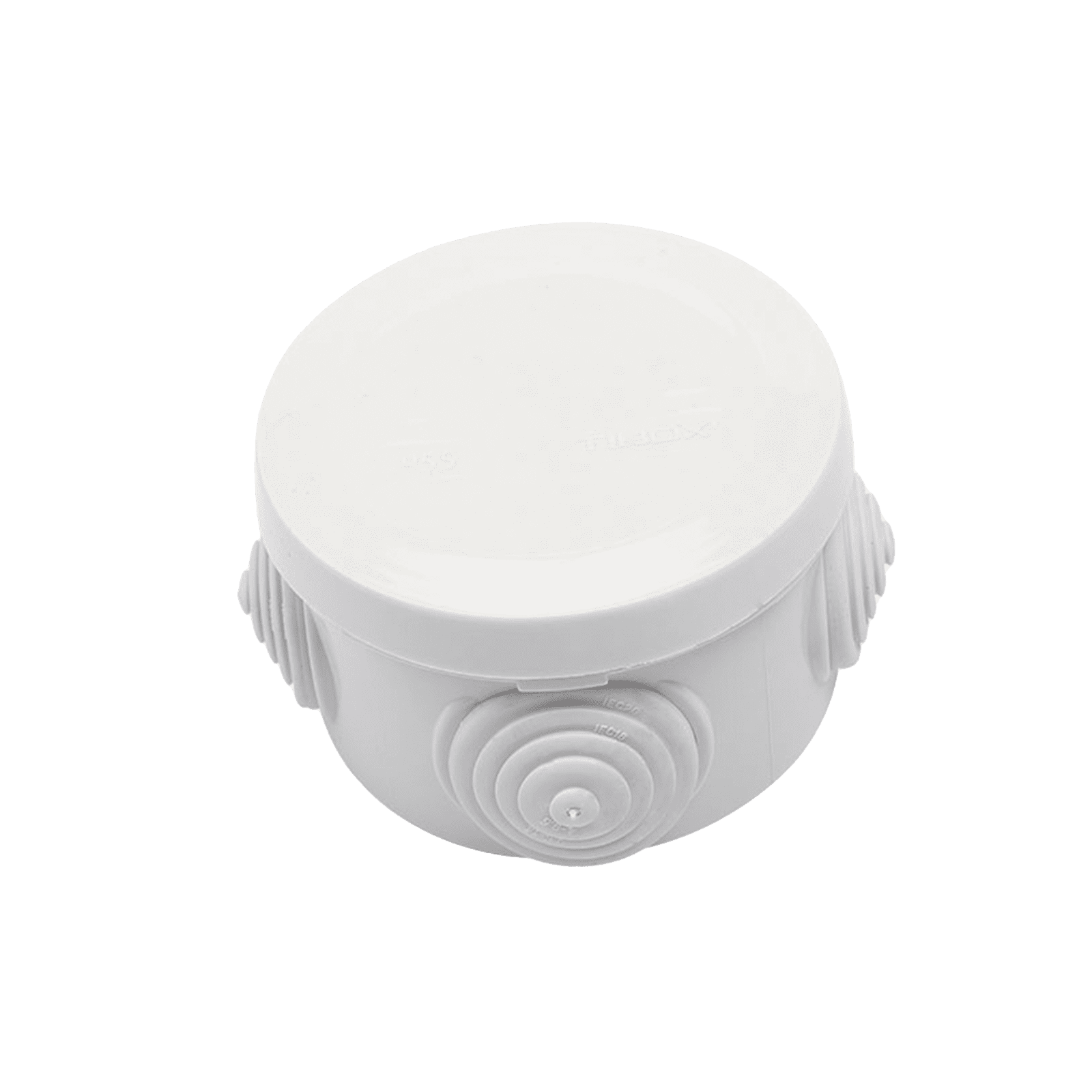 Caja Derivación-Conexión de Plástico Circular con 4 Glándulas de Goma (70 diámetro X 48 alto mm). Para Instalaciones Comerciales,  Residenciales e Industriales. Cerrado a Presión. PST-C70-ER - PRECISION