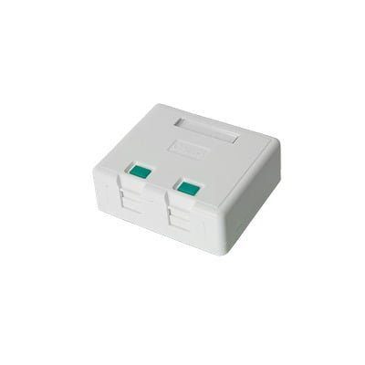 Caja de pared con 2 puertos Keystone, no incluye Jacks LP-WP-06 - LINKEDPRO BY EPCOM