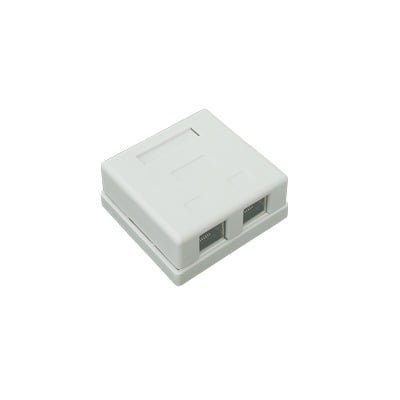 Caja de pared con 2 puertos, incluye 2 jacks STP Cat5e Keystone LP-WP-6037 - LINKEDPRO BY EPCOM