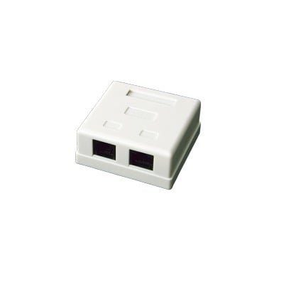 Caja de pared con 2 puertos, incluye 2 jacks UTP Cat5e Keystone LP-WP-6035 - LINKEDPRO BY EPCOM