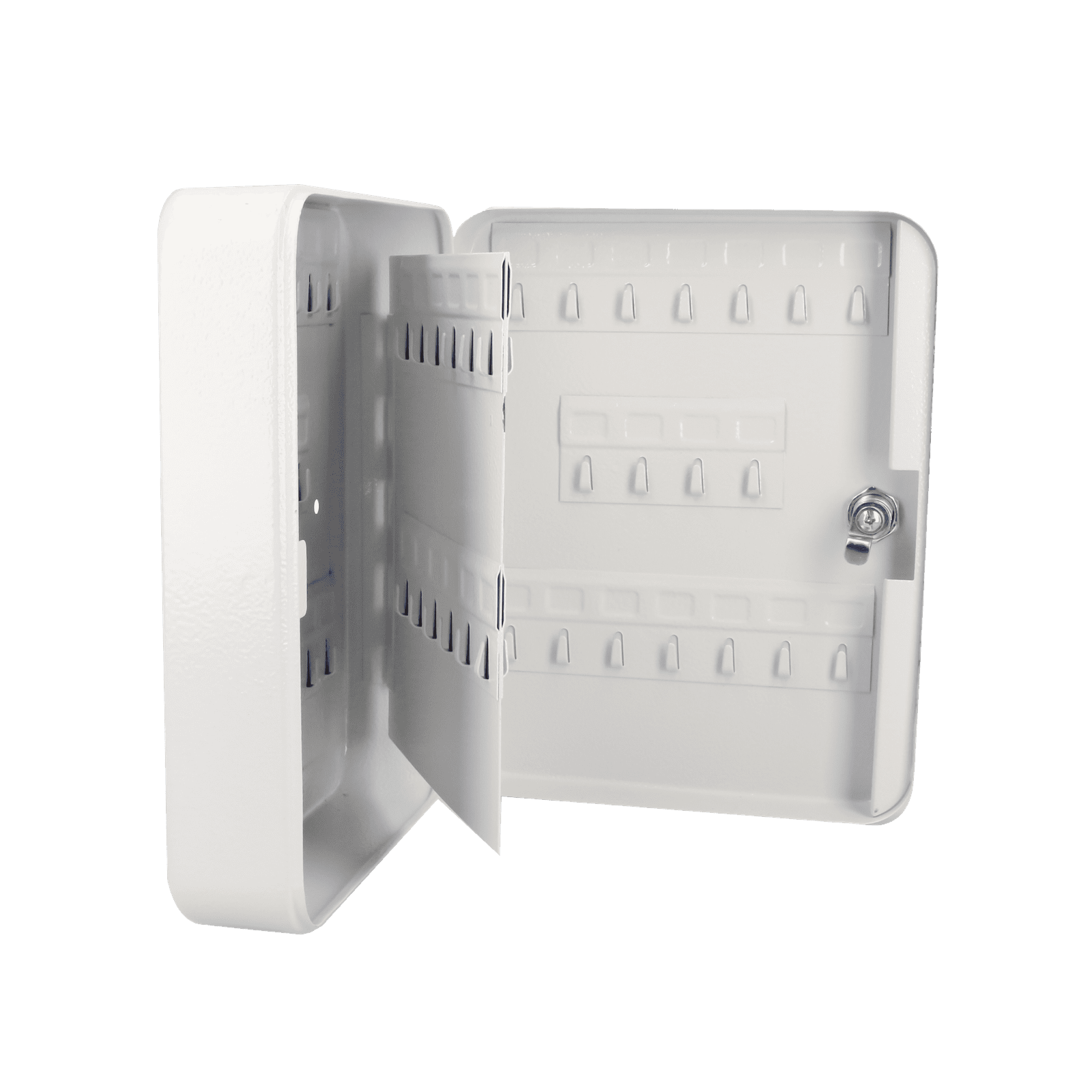 Caja para llaves con capacidad para 60 llaves/ Medidas 200 x 250 x 75 mm  (ancho x alto x profundidad)/ Fabricada en acero/ Cerradura con llave. SYS-CLL-60 - LOCK