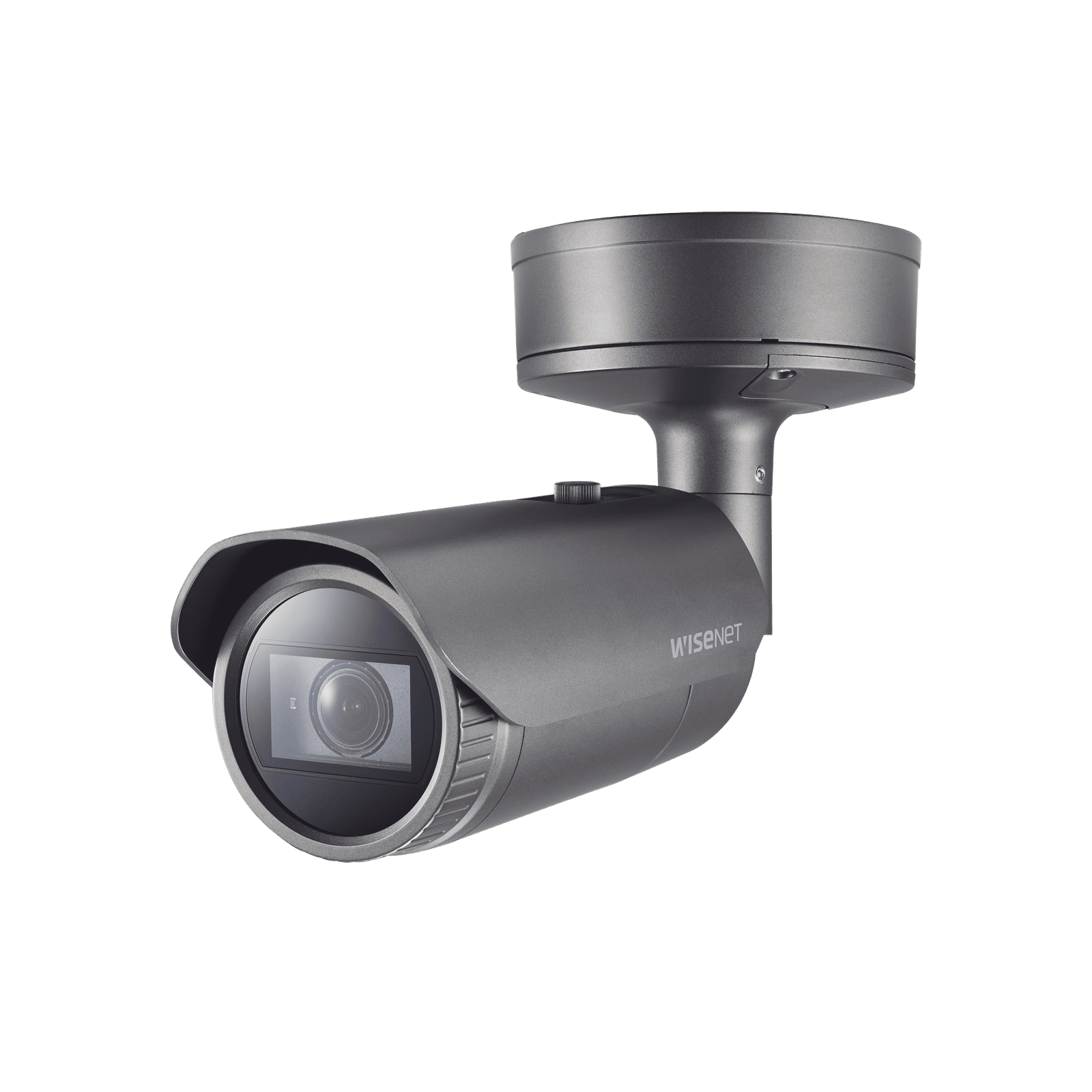Camara Bala IP 2MP con IA / Lente Motorizado 4.38 a 9.33mm / P-Iris / WDR 120dB / H.265 / RanuraSD / Protección IP67 IK10 NEMA4X PNO-A6081R - Hanwha Techwin Wisenet