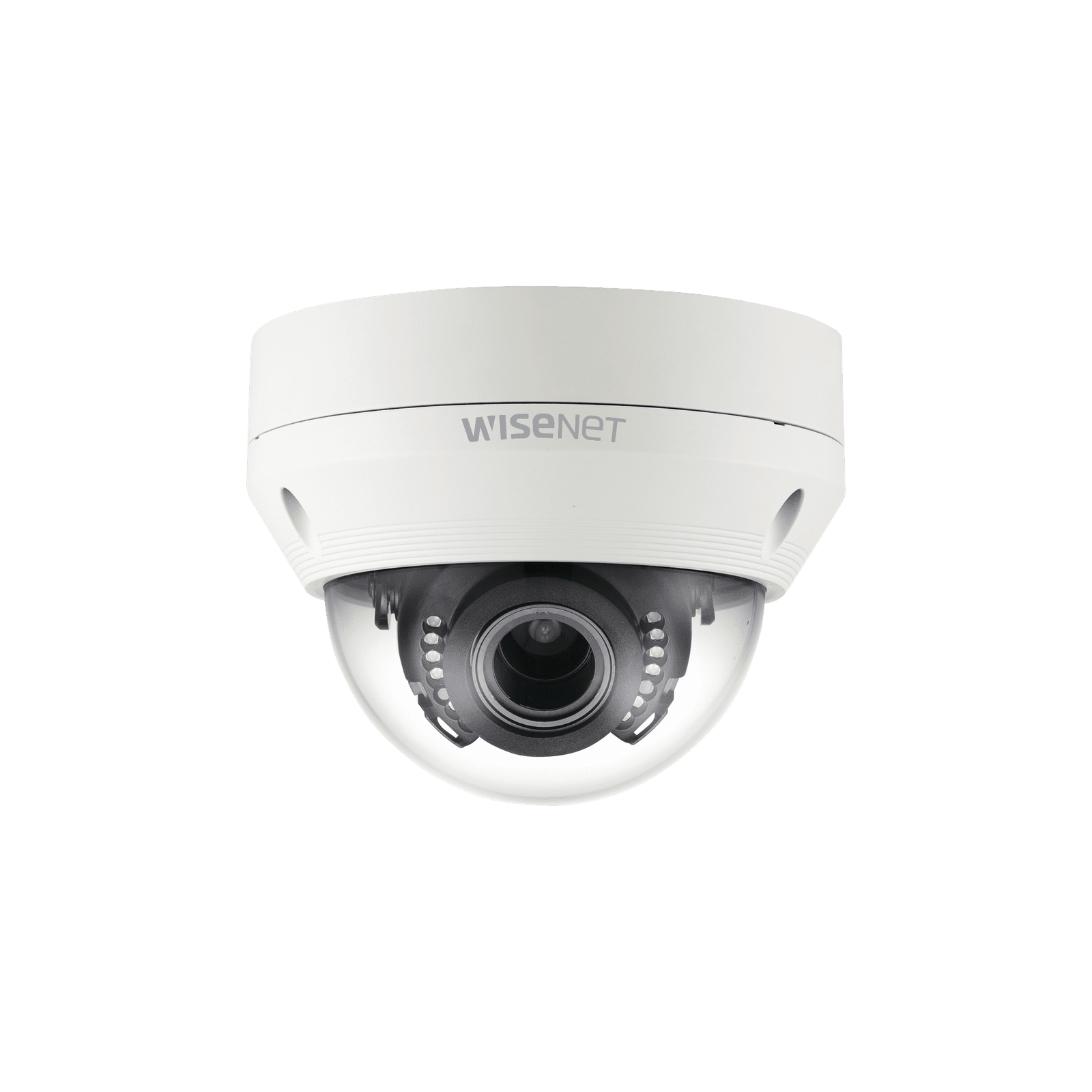 Cámara Domo AHD/CVBS Híbrida Antivandálica 1080p / Lente Varifocal 3.2 a 10mm / IR 30M / DWDR / IP66 SCV-6085R - Hanwha Techwin Wisenet