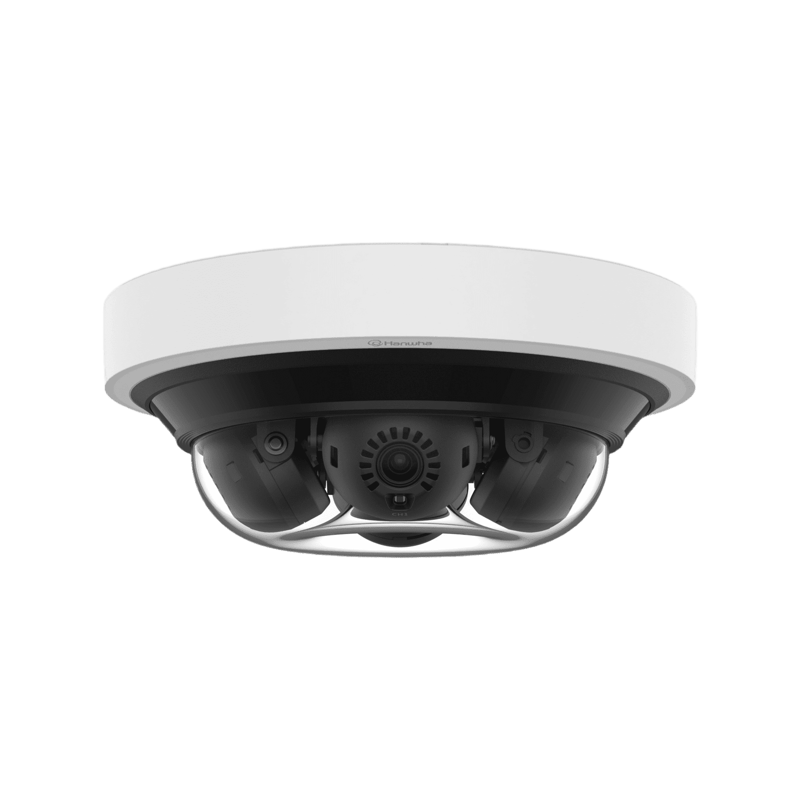 Camara IP Multisensor 16MP (4 Sensores de 4MP)/ WDR 120DB/ Lente fijo 3.19mm/ Inteligencia Artificial/ POE+/ IP66/ NEMA 4X/ IK10/ MICROSD/ IR 15M/ NDAA PNM-C16013RVQ - Hanwha Techwin Wisenet