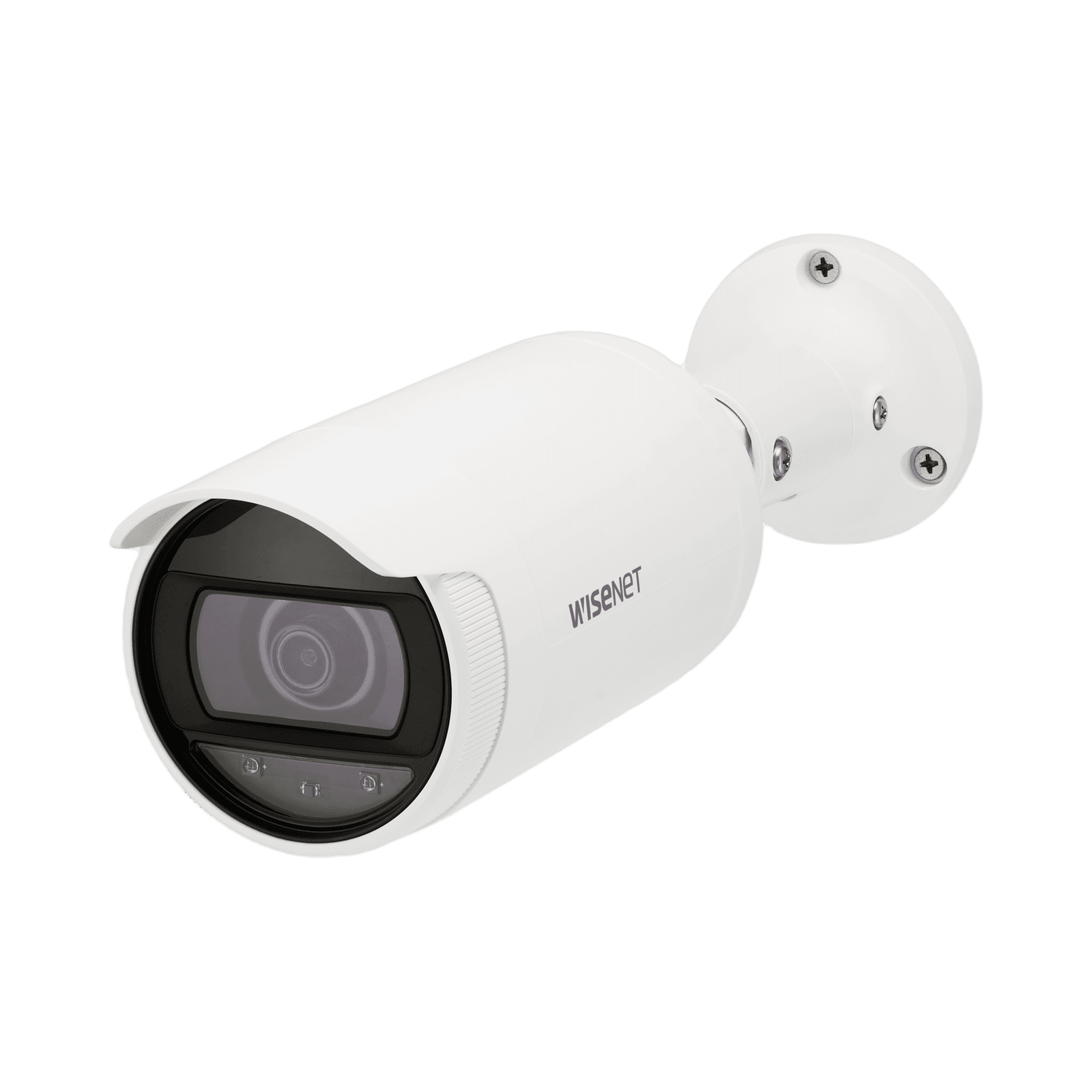 Cámara IP Tipo Bala 4 Megapíxel / Lente varifocal motorizado 3.3 a 10.3mm / IR 30M / WDR 120db / IP66 / H.265 & WiseStream / modo pasillo / POE 802.3af AN-OL7082R - Hanwha Techwin Wisenet
