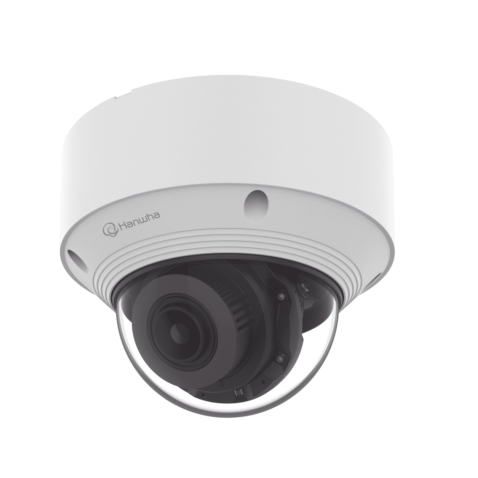 Cámara IP Tipo domo Antivandálica 8 Megapíxel / Lente Varifocal 3.2 – 10mm / IR 30M / WDR 120db / IP66 / H.265 & WiseStream / Inteligencia Artificial Deteccion de Personas y vehiculos QNV-C9083R - Hanwha Techwin Wisenet