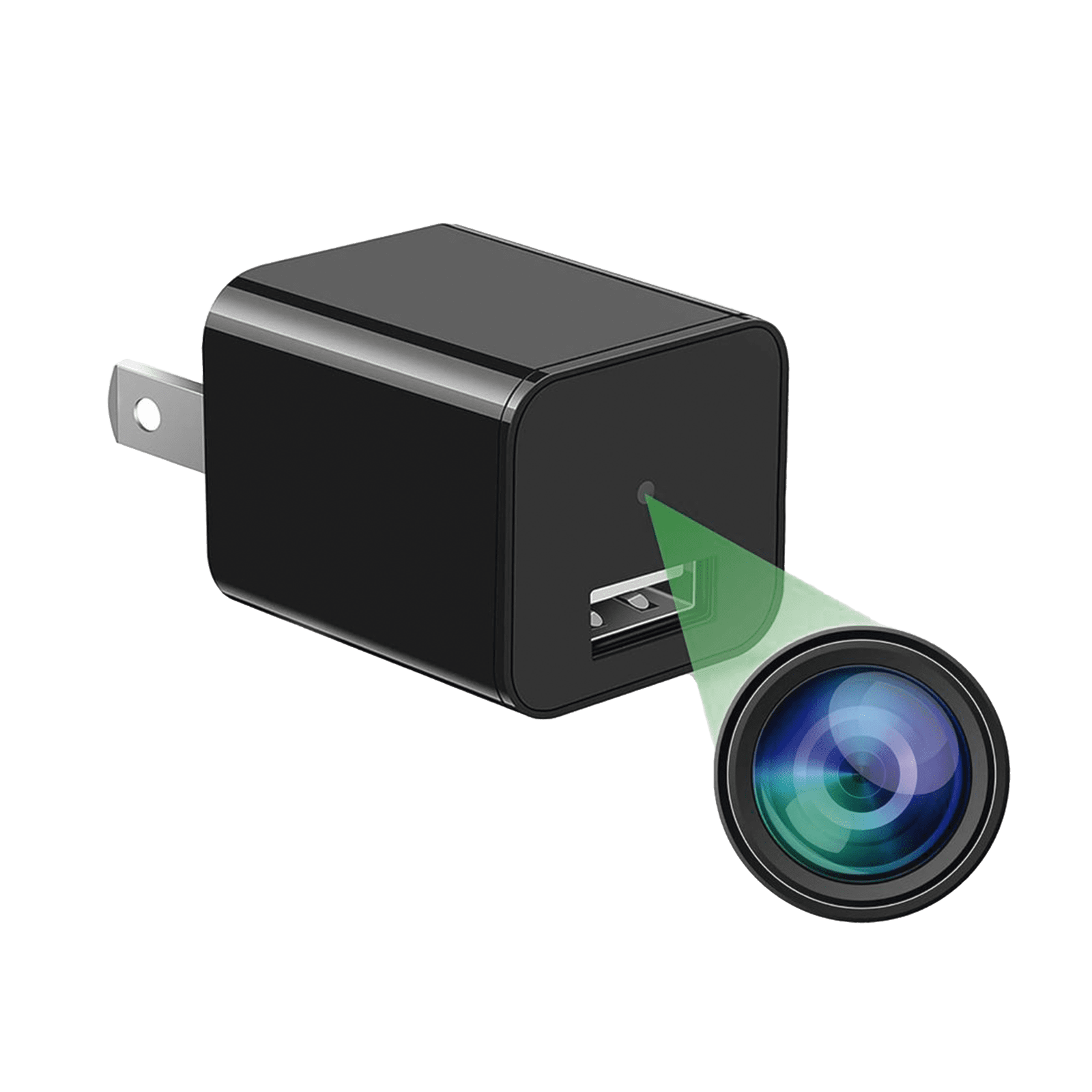 Cámara Oculta en Cargador de Pared (Spyce Camera) / Memoria de 8GB / Resolución 2 Megapixel (1080P) / Grabación Continua o por Movimiento M1B - SYSCOM