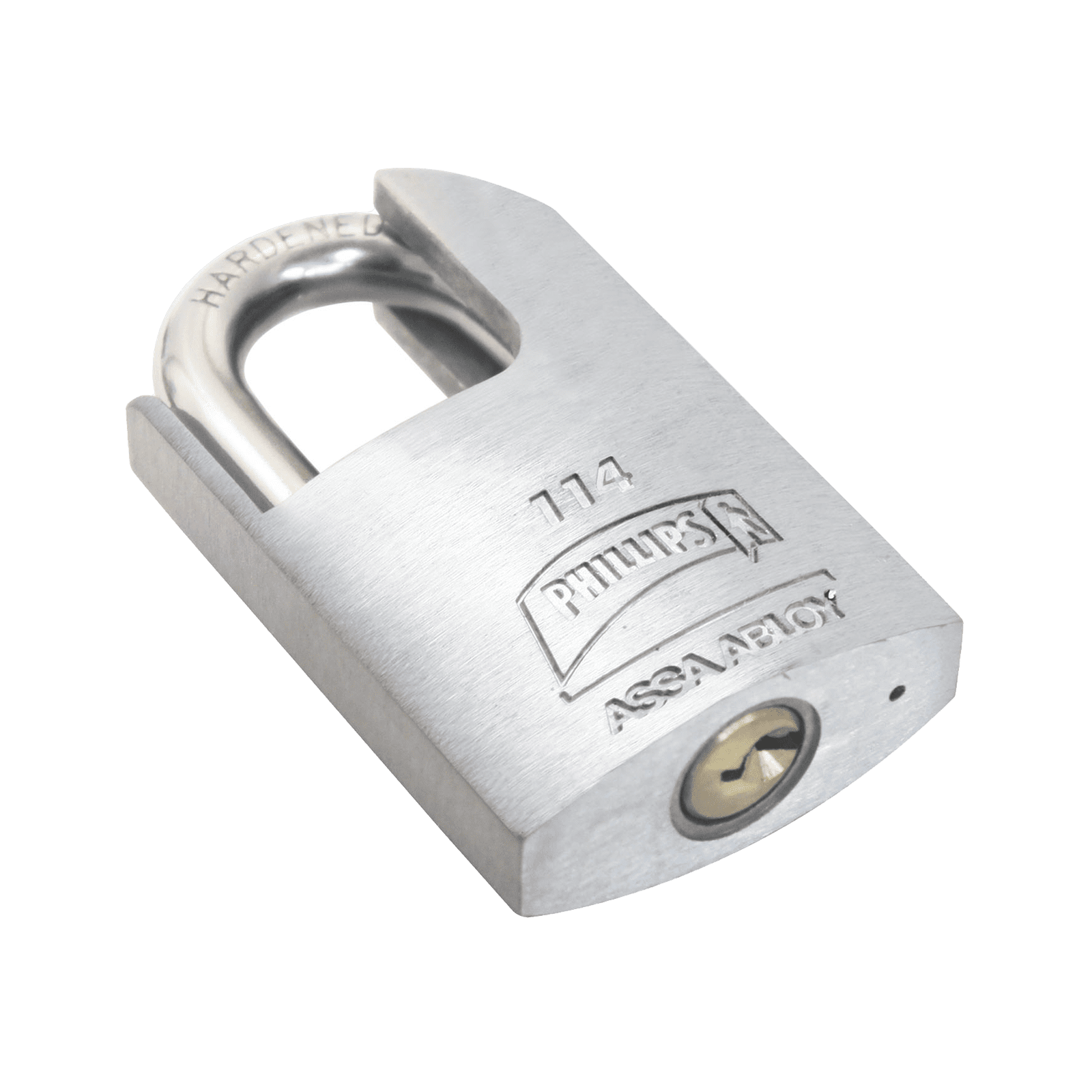 Candado Metálico Robusto para Puertas / Llave PH-52 para 5 pernos de combinación / Diseño Anti-palanca con Gancho Protegido. MX2419 - PHILLIPS-ASSA ABLOY