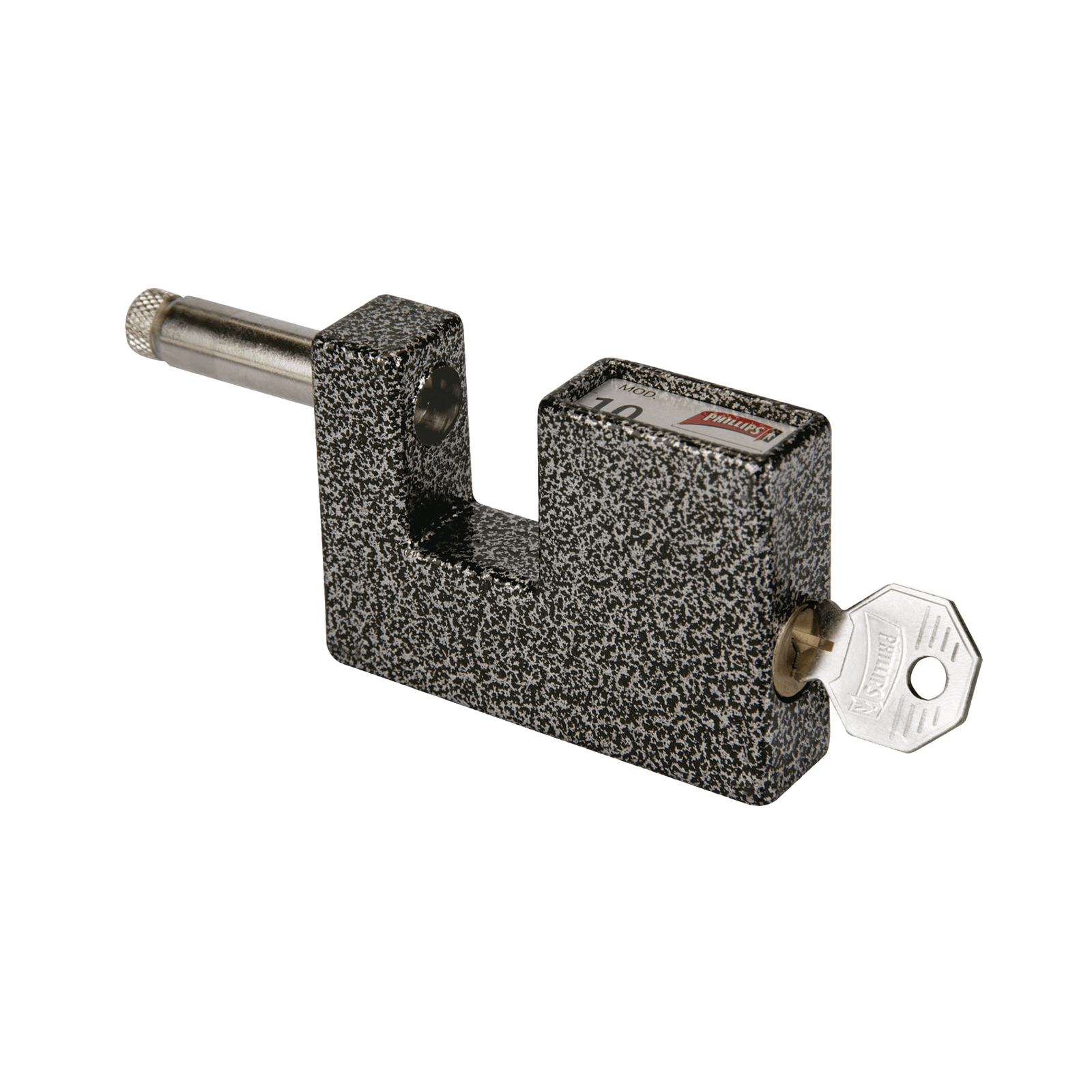 Candado para Cortina Metálicas #10 / Llave PH-52 para 5 pernos de combinación / Cuerpo de aleación metálica. MX301 - PHILLIPS-ASSA ABLOY