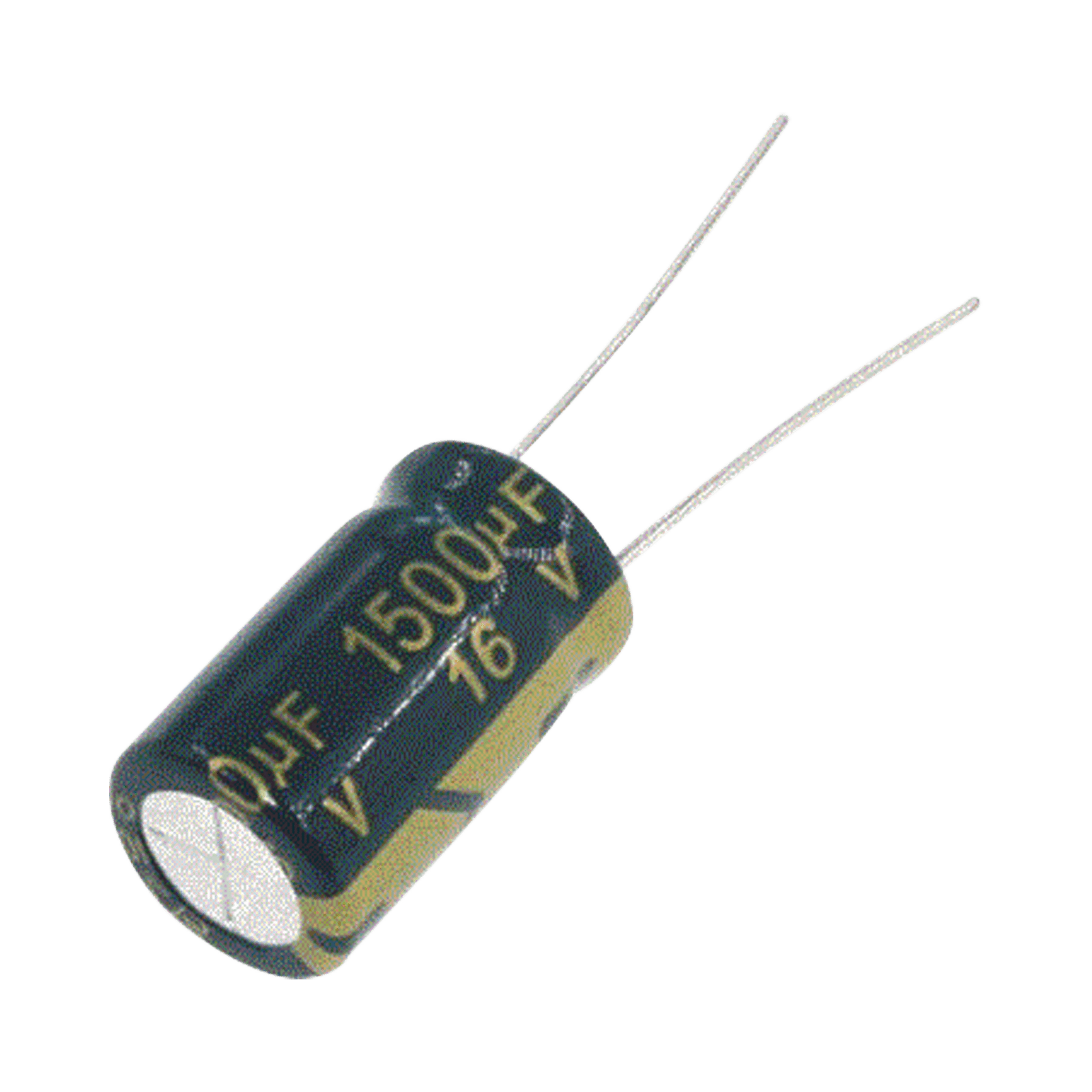 Capacitor Electrolítico de Aluminio, Radial de 1500 µFd, 16 Vcc, 105 °C, 10 x 20 mm. 1500MF0016V - SYSCOM PARTS
