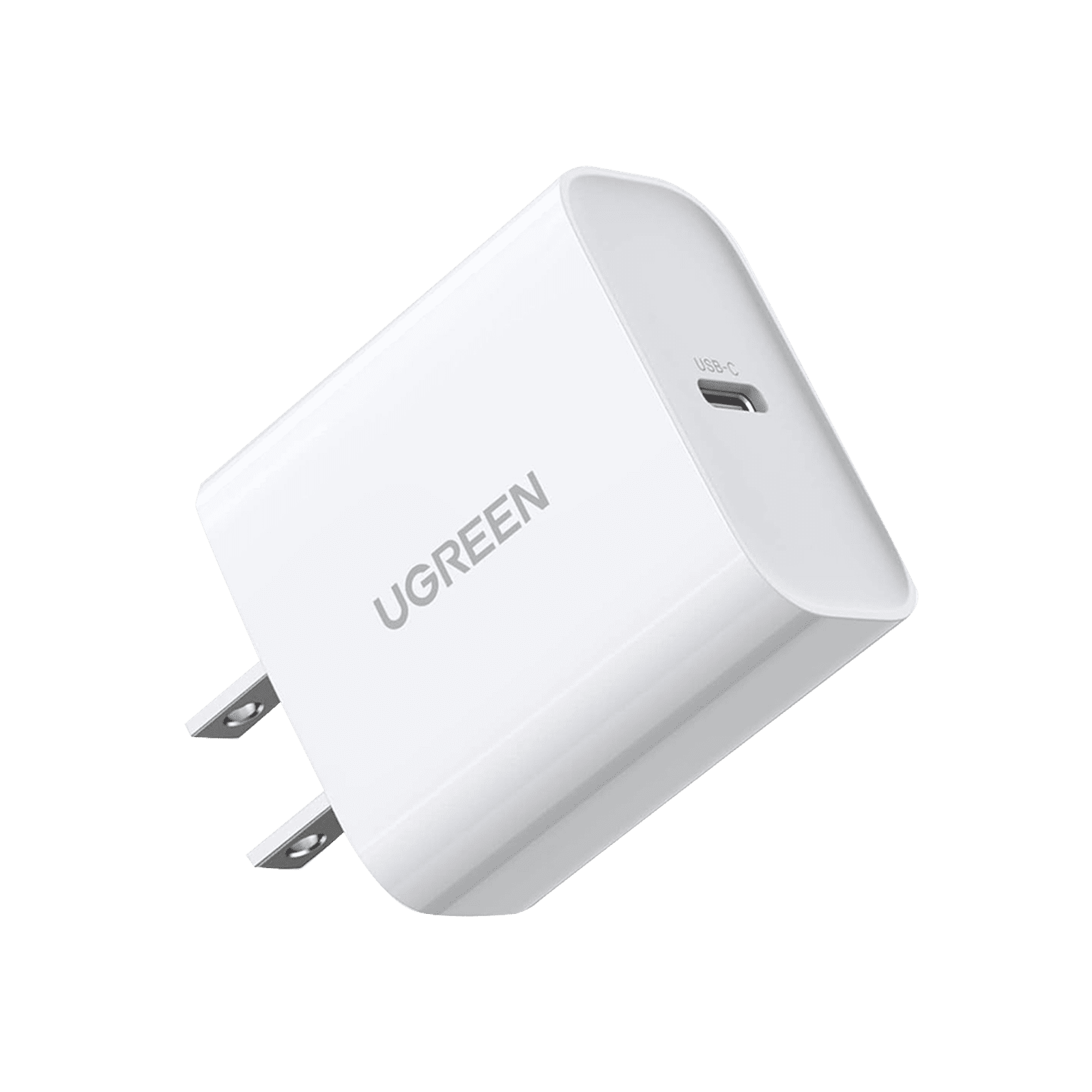 Cargador USB-C de 20W | 1 USB-C de Carga Rápida | QC4.0+ | PD3.0 | PPS | BC1.2| Carga Inteligente | Chip PWM | Múltiple Protección | Mayor Eficiencia Energética | Tamaño Compacto | Carcasa Ignifuga | Color Blanco. 60449B - UGREEN