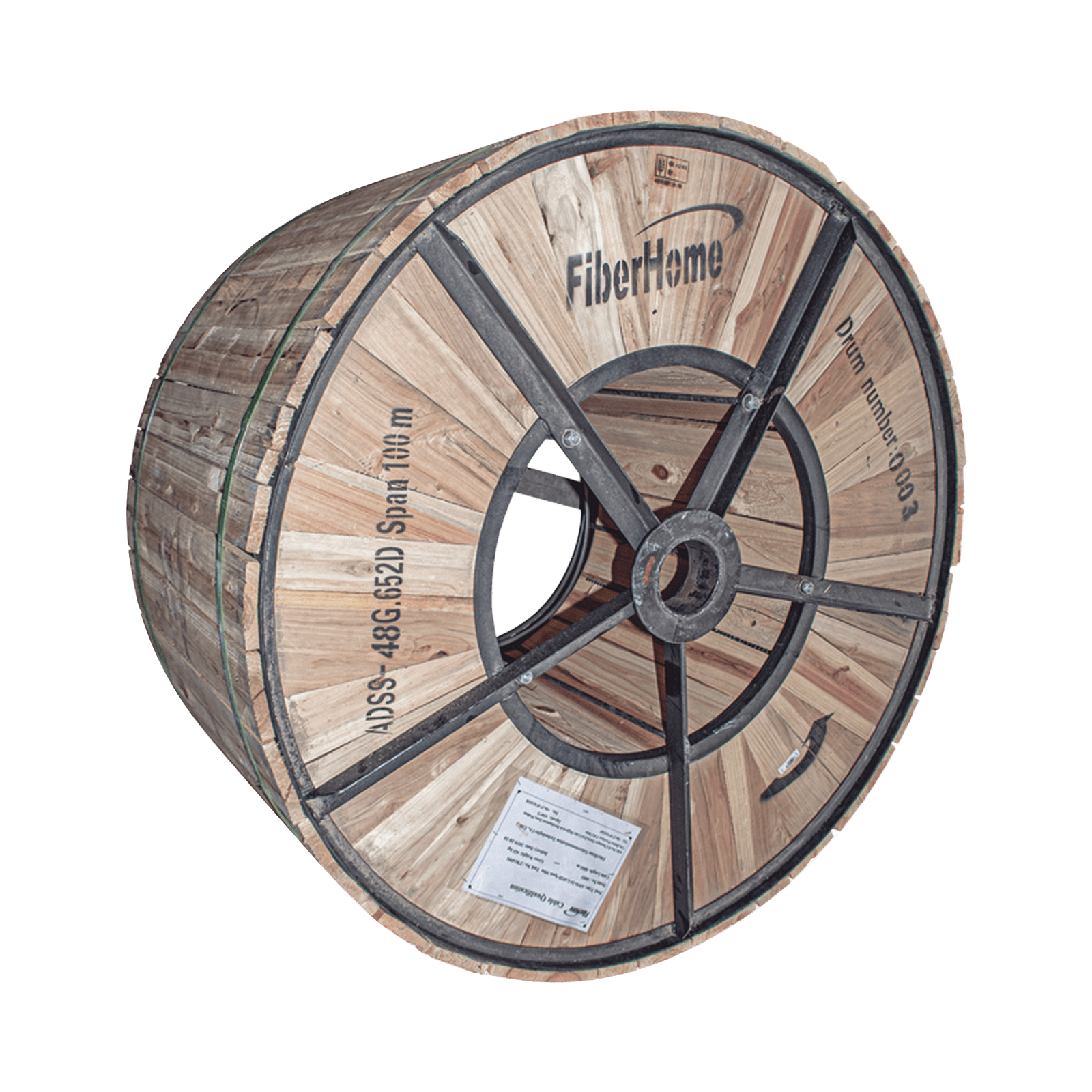 Carrete de 4 km de Fibra Óptica Aérea (ADSS) G.652D, Monomodo de 48 Hilos, Exterior, Span 100, Loose Tube OC-ADSS-48C-S100/4KM - LINKEDPRO BY FIBERHOME