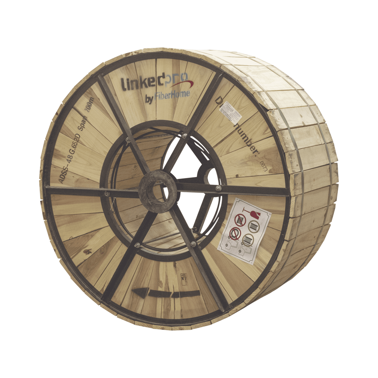 Carrete de 4 km de Fibra Óptica Aérea (ADSS) G.652D, Monomodo de 48 Hilos, Exterior, Span 200, Loose Tube OC-ADSS-48C-S200/4KM - LINKEDPRO BY FIBERHOME