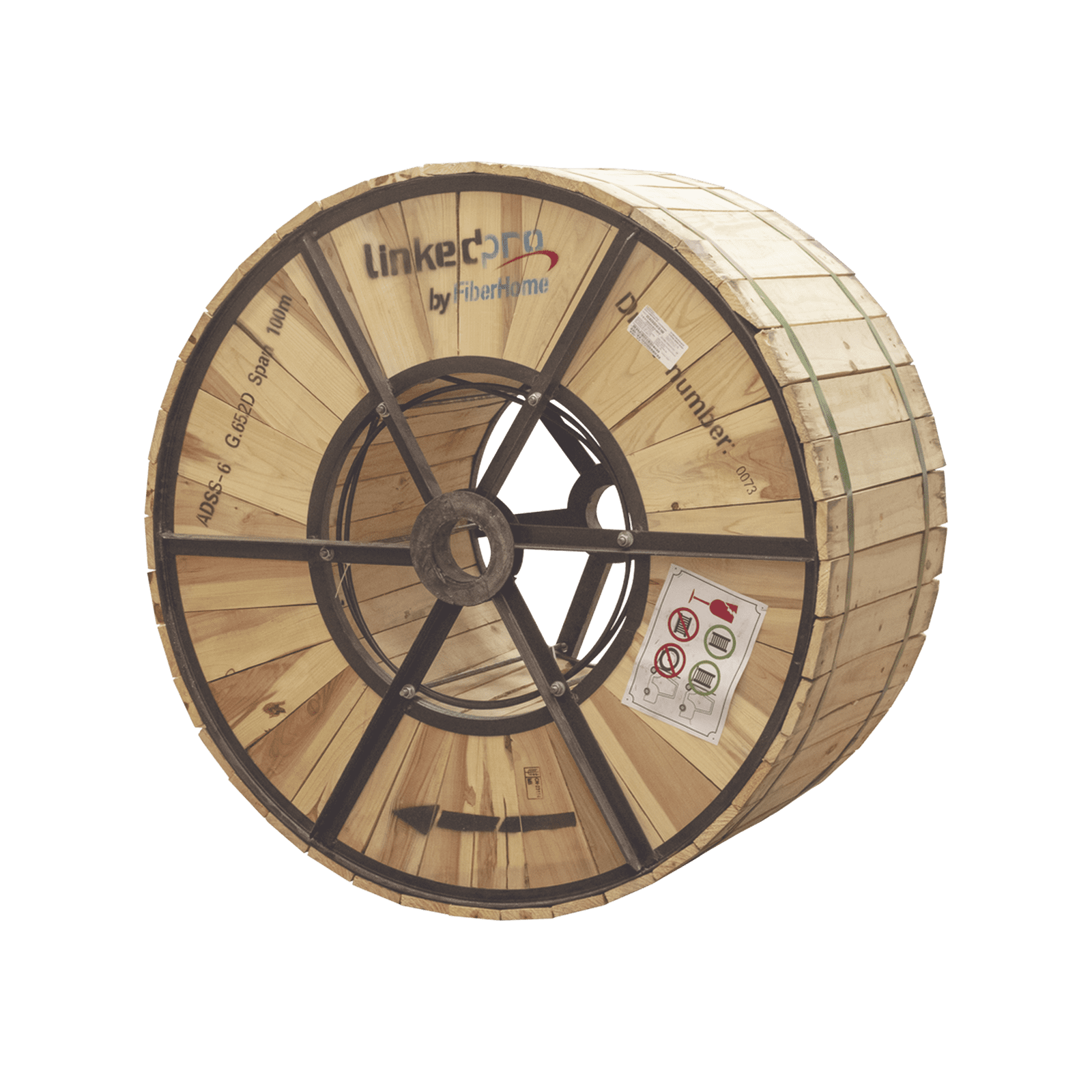 Carrete de 4 km de Fibra Óptica Aérea (ADSS) G.652D, Monomodo de 6 Hilos, Exterior, Span 100, Loose Tube OC-ADSS-06C-S100/4KM - LINKEDPRO BY FIBERHOME