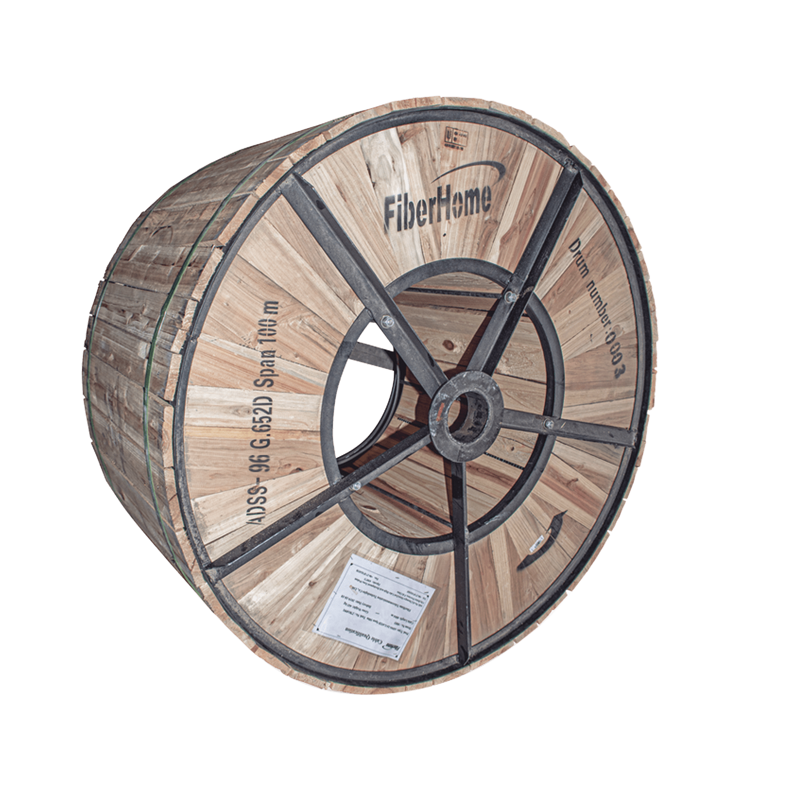 Carrete de 4 km de Fibra Óptica Aérea (ADSS) G.652D, Monomodo de 96 Hilos, Exterior, Span 100, Loose Tube OC-ADSS-96C-S100/4KM - LINKEDPRO BY FIBERHOME