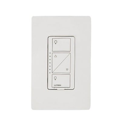 (Caseta Wireless) Atenuador de pared. Aumenta/Disminuye Intensidad de Iluminación.  No requiere cable neutro. 150W LED / 600W INC/HAL PD6WCLWH - LUTRON CASETA WIRELESS