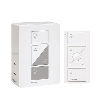 (Caseta Wireless) Kit, adaptador y control remoto PICO, Ideal para lamparas, tiene 3 funciones atenuador, on/off, repetidor señal. PPKG1PWH - LUTRON CASETA WIRELESS