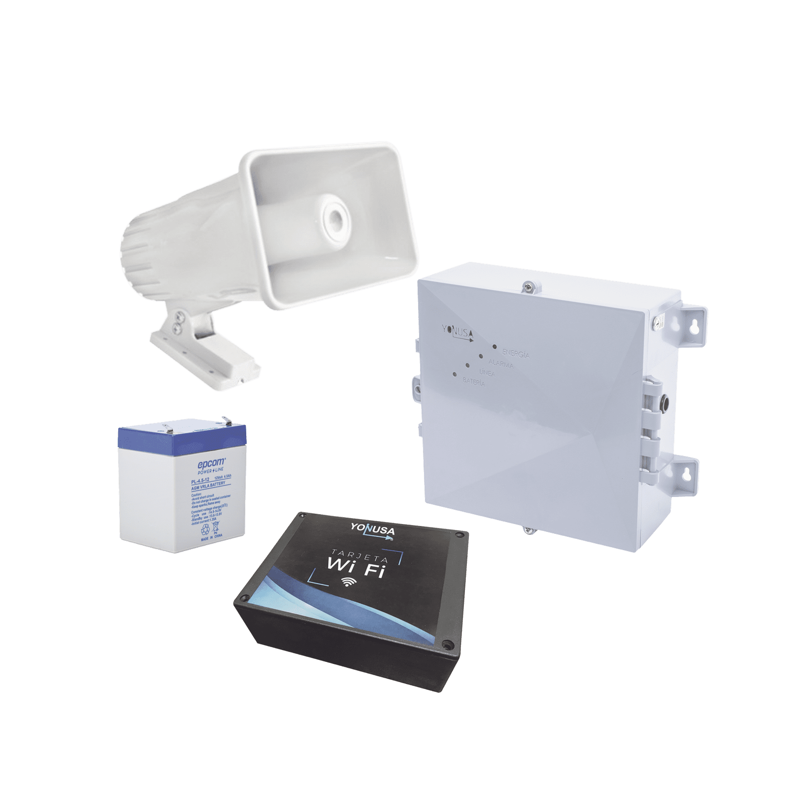 Cerco Eléctrico INTELIGENTE WIFI para PROTECCIÓN EN CASAS, NEGOCIOS, BODEGAS,ETC. Aplicación Celular Gratuita YPROKIT-WIFI - YONUSA