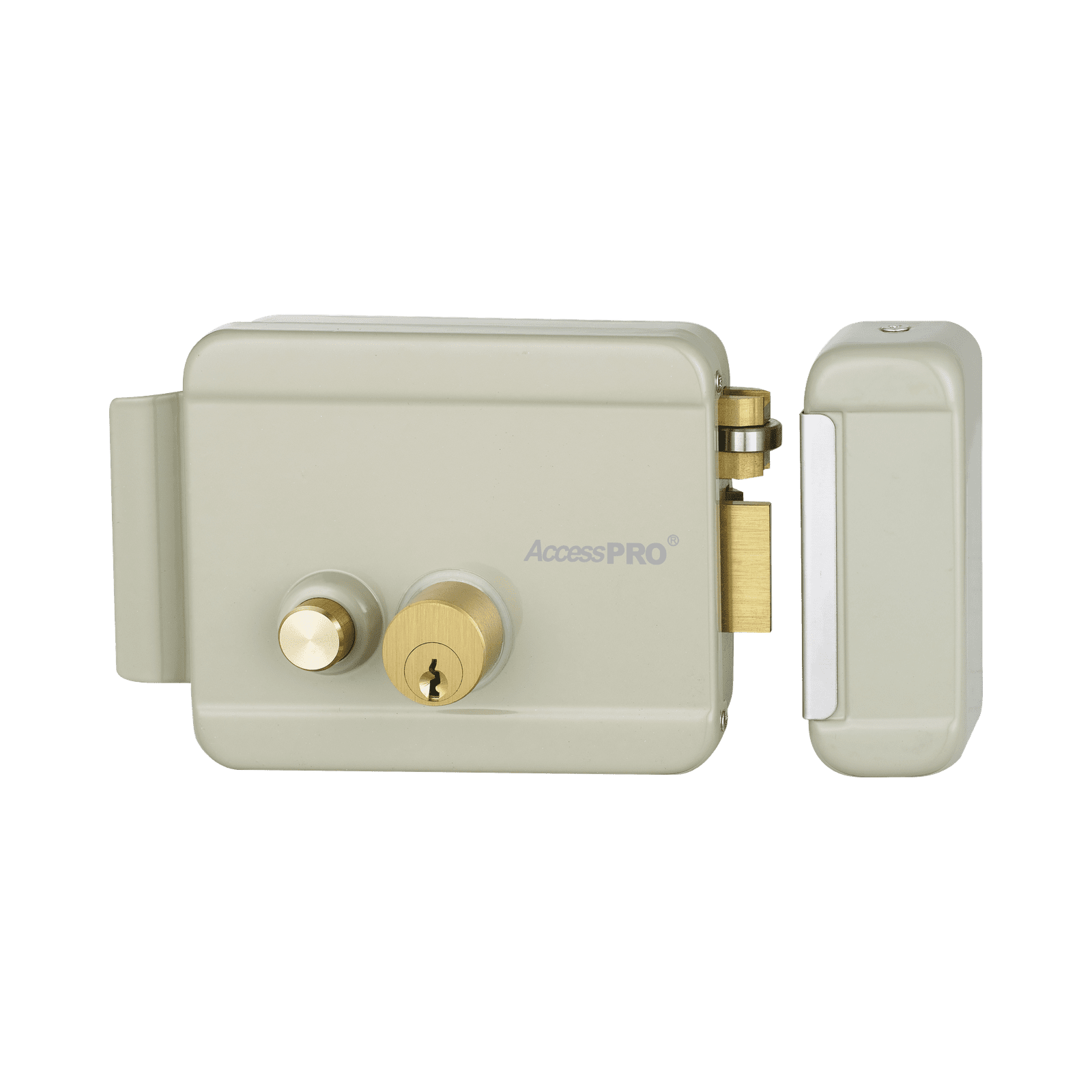 Cerradura Eléctrica con Botón de Salida/ Incluye Llave  / Exterior / Derecha ACCESSRIMB - AccessPRO