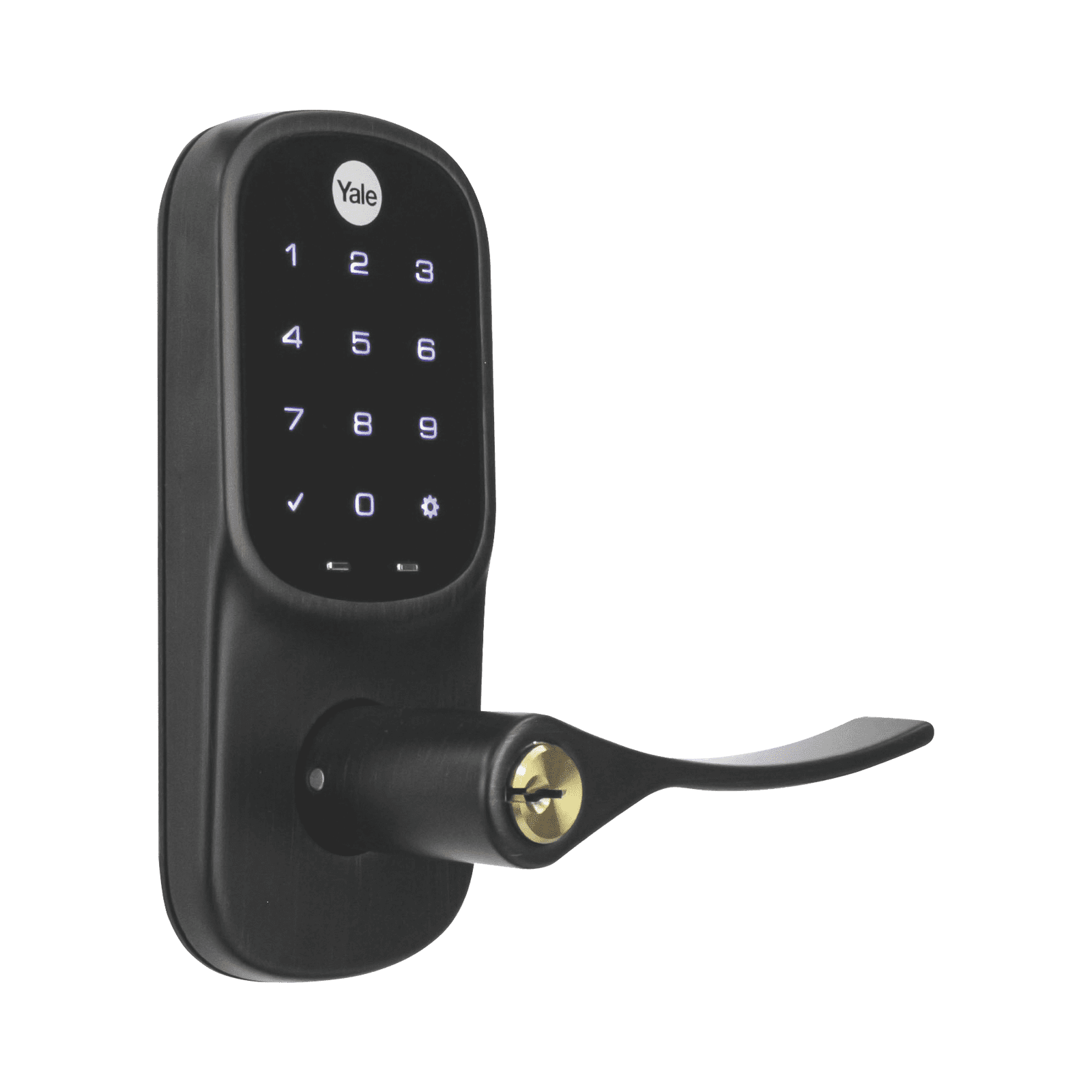 Cerradura  YRL226 con Teclado Táctil y Manija /Smarphone Control Opcional/ bronce Antiguo/ Para puertas de 35 mm a 45 mm de espesor. MX89612 - YALE-ASSA ABLOY