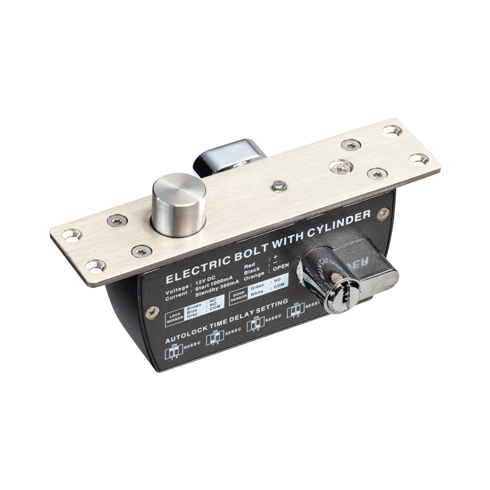 Cerradura de Perno 2000 kg de sujeción/ Cerrada en caso de falla (Fail Safe)/ Con temporizador y Sensor de puerta PROEB620 - AccessPRO