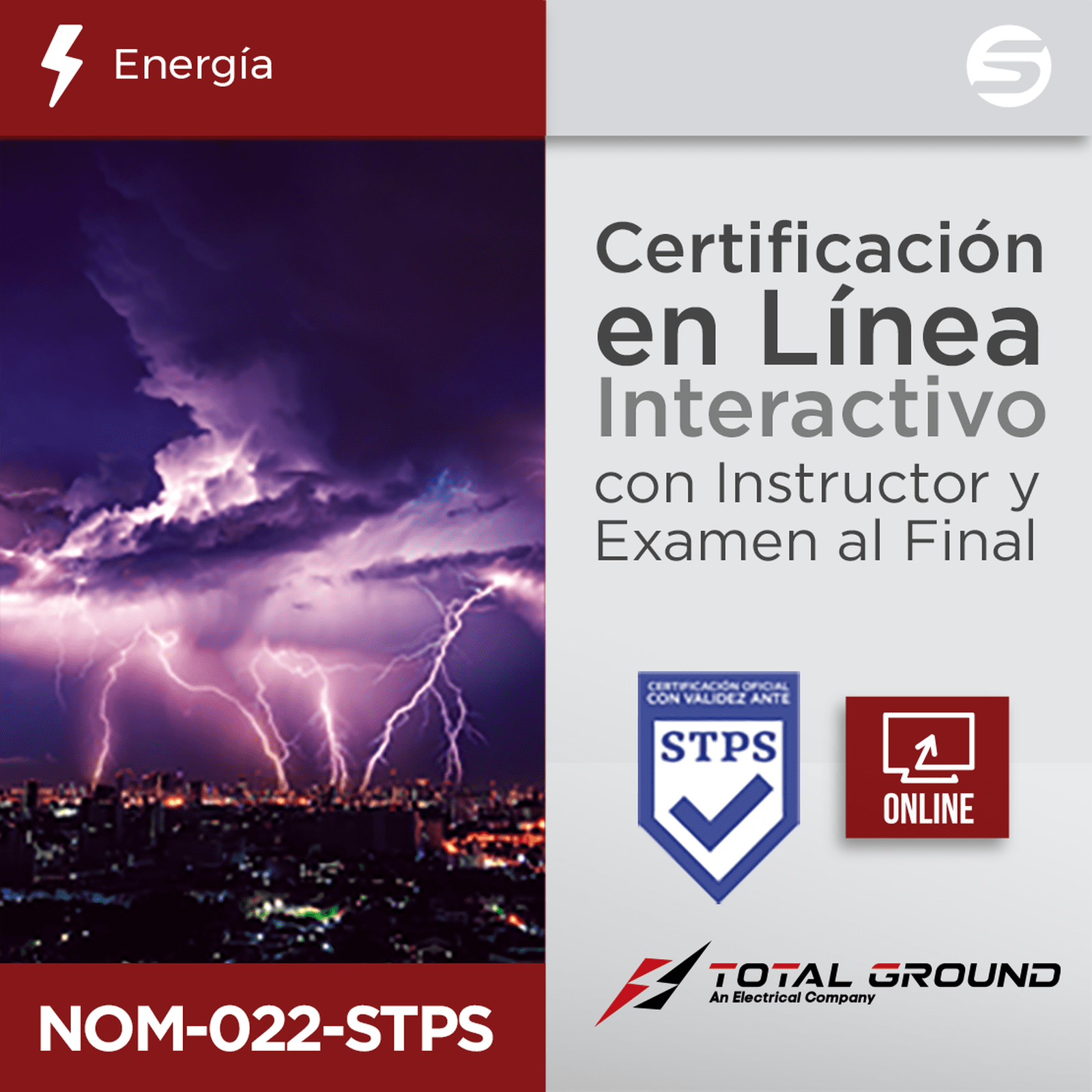 Certificación Virtual NOM-022-STPS Total Ground (Válida Ante Secretaría del Trabajo) EXPERT-TG-NOM022 - TOTAL GROUND