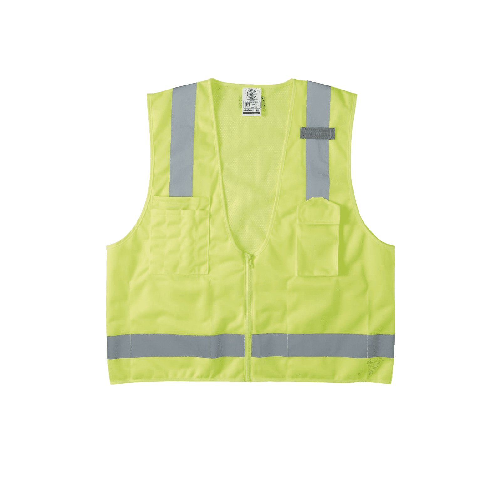 Chaleco de seguridad reflectante de alta visibilidad, mediano/grande. Con múltiples bolsillos de diferente capacidad 60269 - KLEIN TOOLS