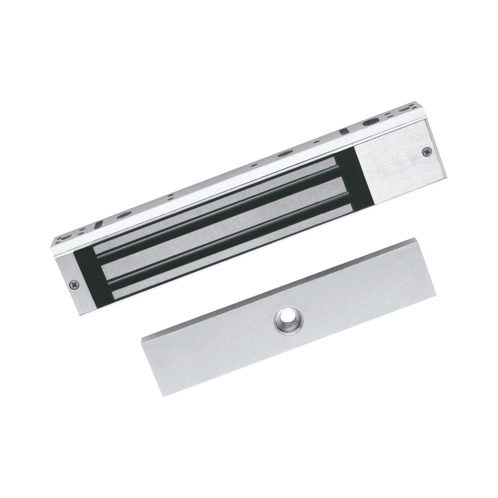 Chapa Magnética de 617 Lbs (280 Kg) / Montaje en Puerta Normal o de Vidrio / Certificado CE /  Uso en Interior / Indicador LED / Magnetismo Anti-residual DS-K4H258S - HIKVISION