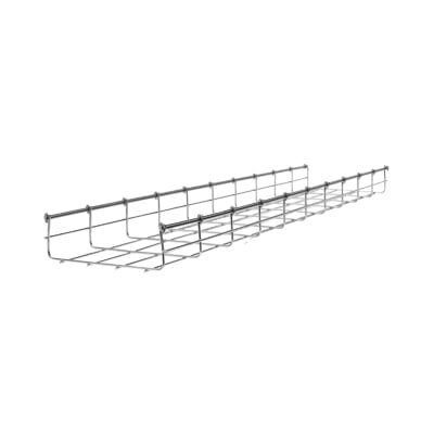 Charola Tipo Malla 66/250 mm, Acabado Electro Zinc, Hasta 263 Cables Cat6, Tramo de 3 Metros MG-50-434EZ - CHAROFIL