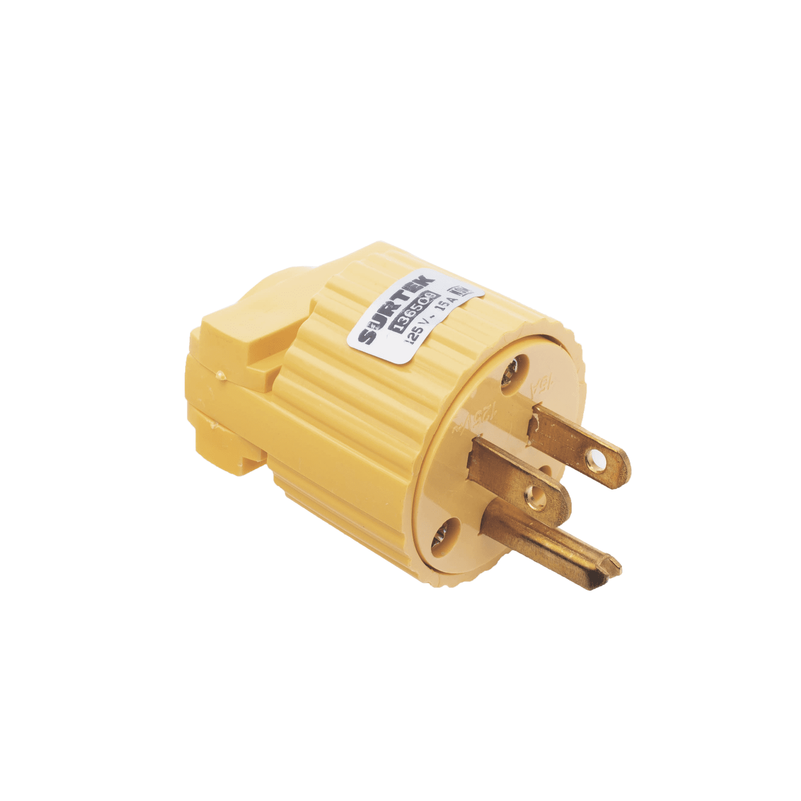 Clavija con Abrazadera Plástica Aterrizada  / 127 V CA 15 A Max.  / Fabricada en Plastico ABS. SYS-136-509 - SURTEK