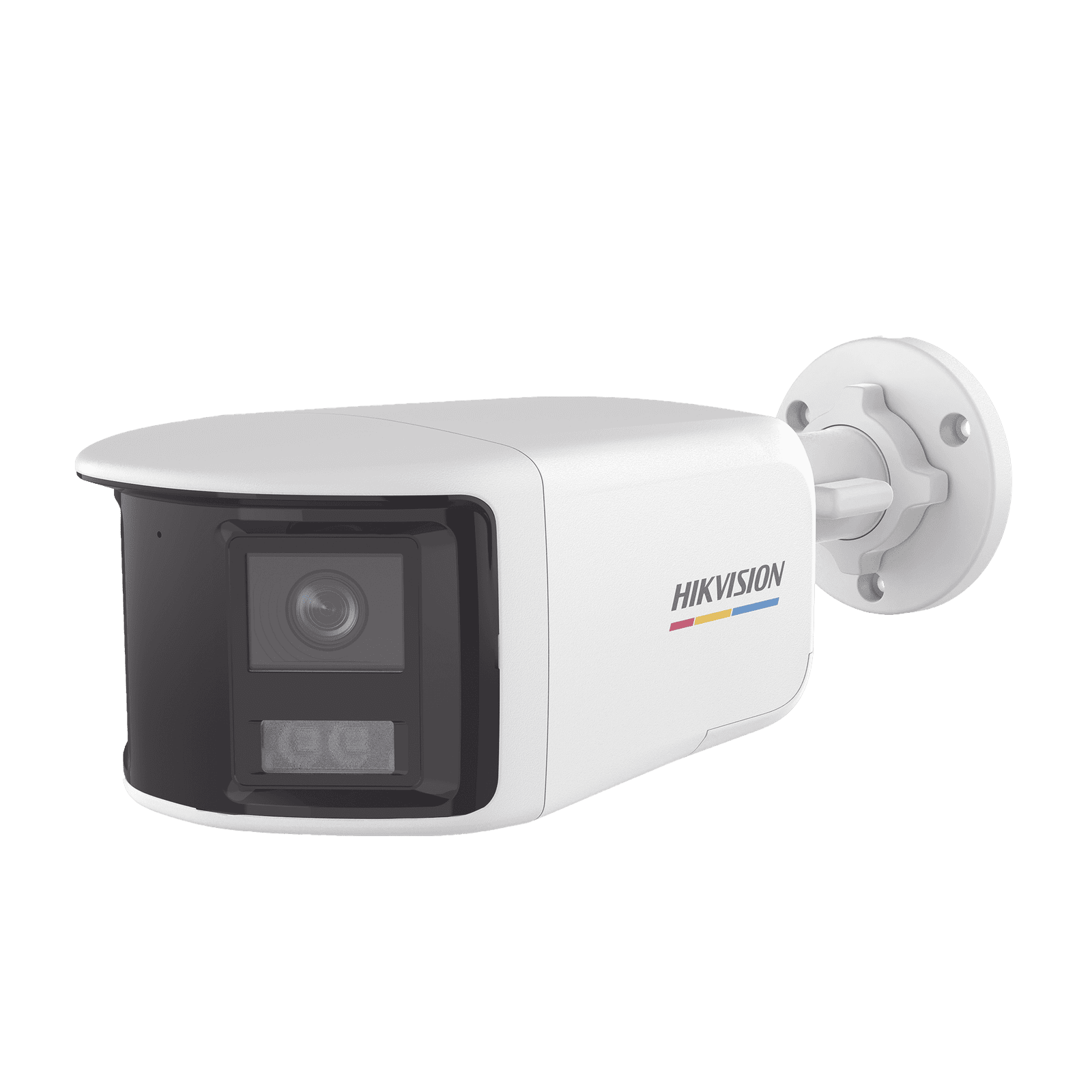 [ColorVu + Dual Light + Panoramica] Bala TURBOHD 3K (5 Megapixel) / Micrófono Integrado / Angulo de visión 180° / Imagen a Color 24/7 / 40 mts Luz Blanca + 40 mts IR / Exterior IP67 / WDR DS-2CE12KF3TP-DLS - HIKVISION