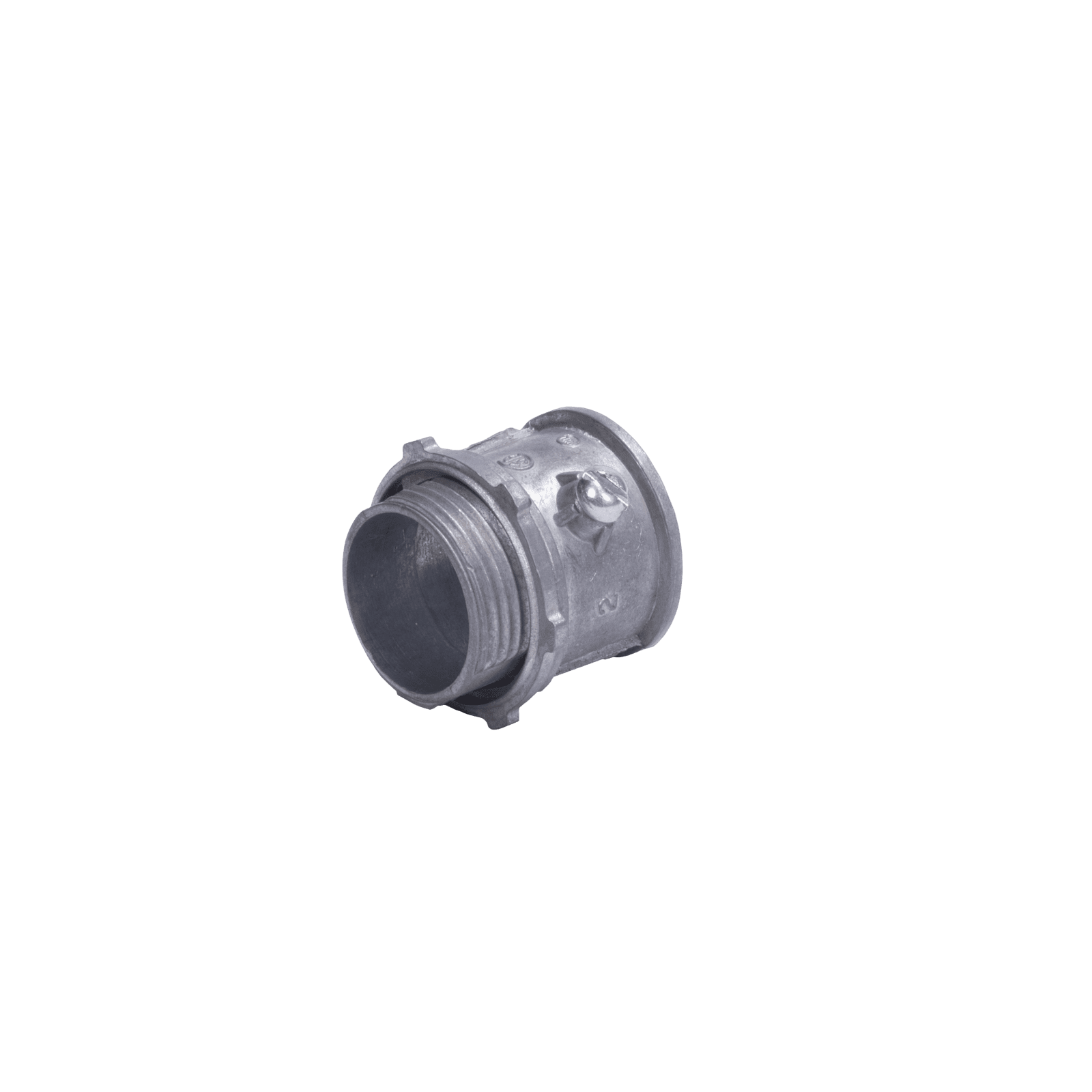 Conector 2″ (52mm) pared delgada con tornillo galvanizado etiqueta verde JU-PD-200-CON - JUPITER