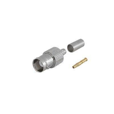 Conector BNC Hembra de anillo plegable para cable RG-58/U, RG-142/U. RFB-1123-1 - RF INDUSTRIES,LTD