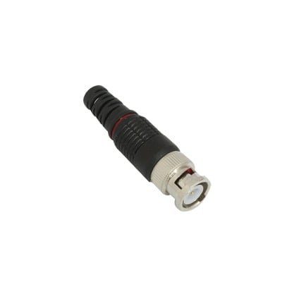 Conector BNC macho en 75 Ohm con Base de Alivio Plástica Negra para Cable Coaxial RG-59/ Níquel/ Oro / Teflón. TT-RG-97 - EPCOM TITANIUM