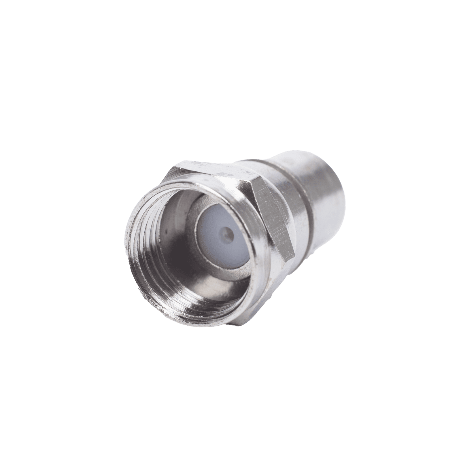 Conector F Macho, Plegable con PIN para Cable RG-6, Cuerpo de Bronce Niquelado. TT-CON-537 - EPCOM TITANIUM