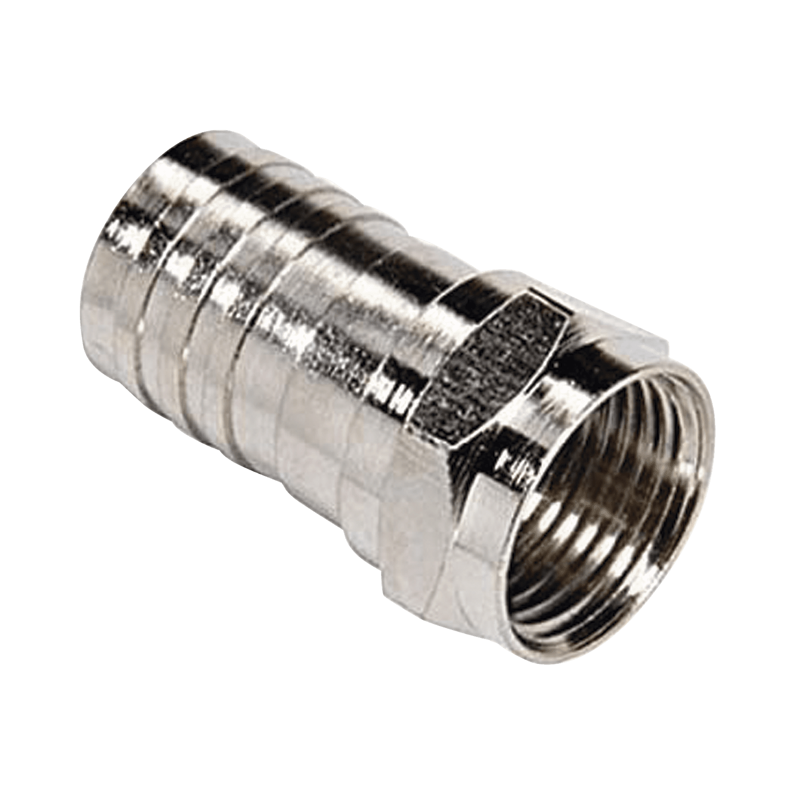 Conector F Macho, Plegable de Doble Blindaje para cable RG-6, Cuerpo de Bronce Niquelado. TT-CON-534 - EPCOM TITANIUM