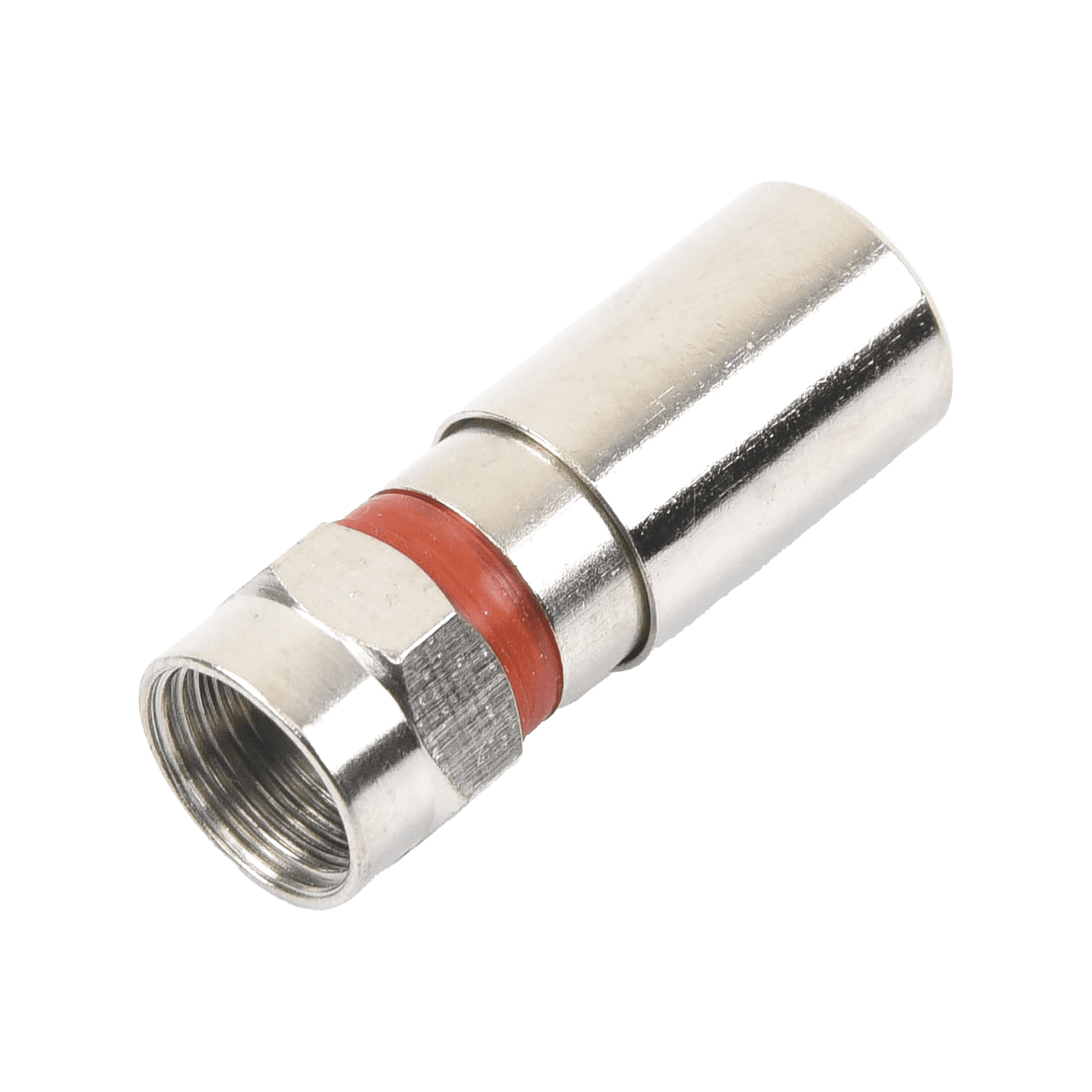 Conector F Macho de Compresión, Metálico para cable RG-59, Cuerpo de Bronce Niquelado. TT-CON-510-RG59 - EPCOM TITANIUM