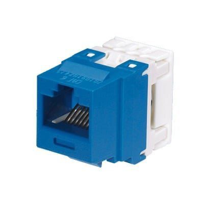 Conector Jack Estilo 110 (de Impacto), Tipo Keystone, Categoría 6, de 8 posiciones y 8 cables, Color Azul NK688MBU - PANDUIT