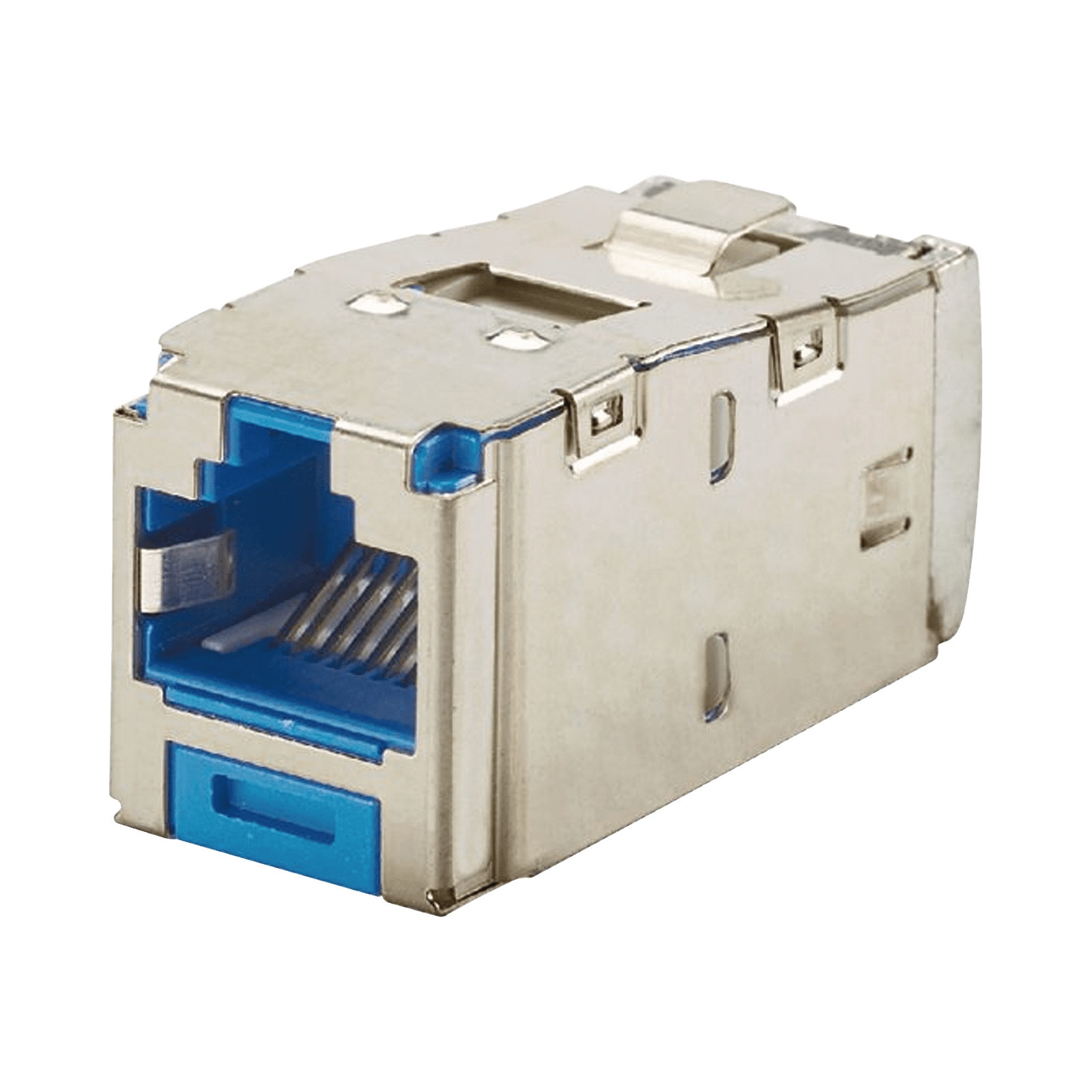 Conector Jack RJ45 Blindado, Estilo TG, Mini-Com, Categoría 6A, de 8 posiciones y 8 cables, Color Azul CJS6X88TGBUY - PANDUIT