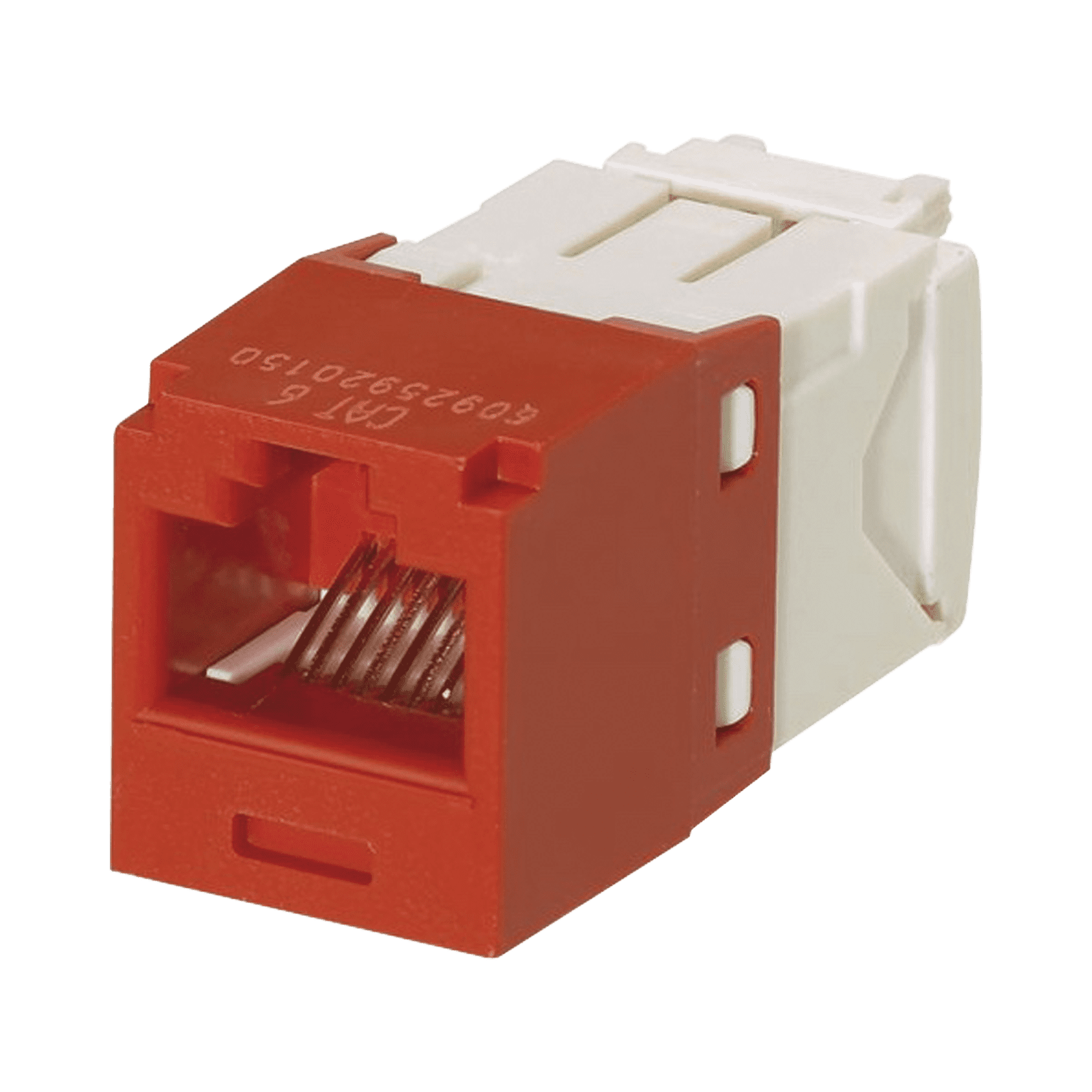 Conector Jack RJ45 Estilo TG, Mini-Com, Categoría 6, de 8 posiciones y 8 cables, Color Rojo CJ688TGRD - PANDUIT