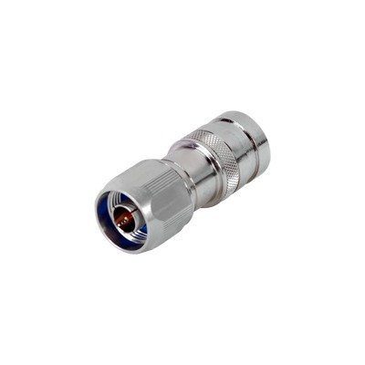 Conector N Macho de Compresion, en linea para LMR-400, CNT-400, RG-8/U, RF-400, Plata/Oro/Teflón. COMP-NM-400 - RF INDUSTRIES,LTD