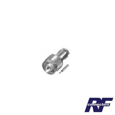 Conector N Macho de Rosca para RG-58/U, RG-142/U, Plata/ Oro/ Teflón. RFN-1000-1S - RF INDUSTRIES,LTD