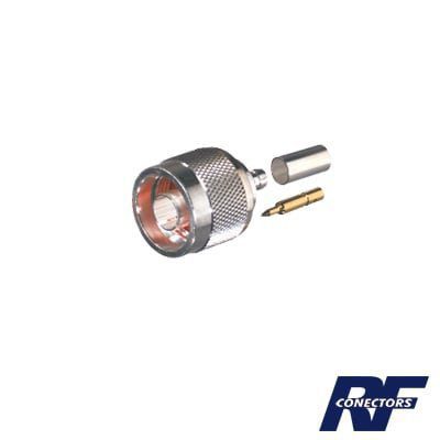 Conector N Macho de anillo plegable para cable RG-174/U, BELDEN 8216. RFN-1005-B-03 - RF INDUSTRIES,LTD