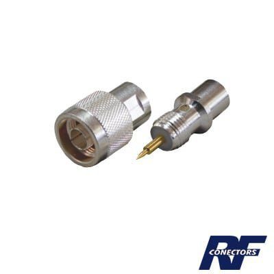Conector N macho para cable BELDEN 9913, 7810A, 8214; ANDREW CNT-400; Syscom RG8/U-SYS, RFLASH-1113 RFN-1001-S - RF INDUSTRIES,LTD